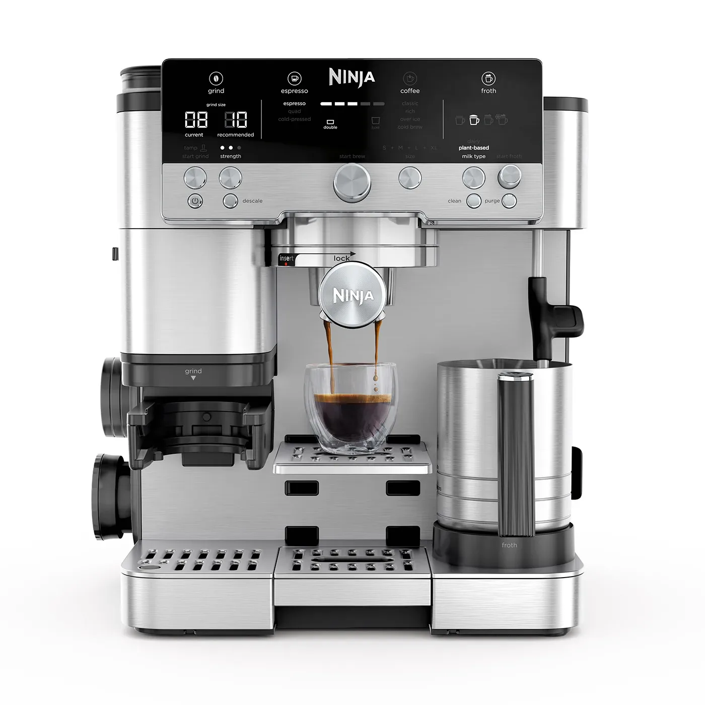 Ninja - Luxe Café Premier Espressomaschine ES601EU - Bean-to-Cup mit Mahlwerk & Automatischem Aufschäumer