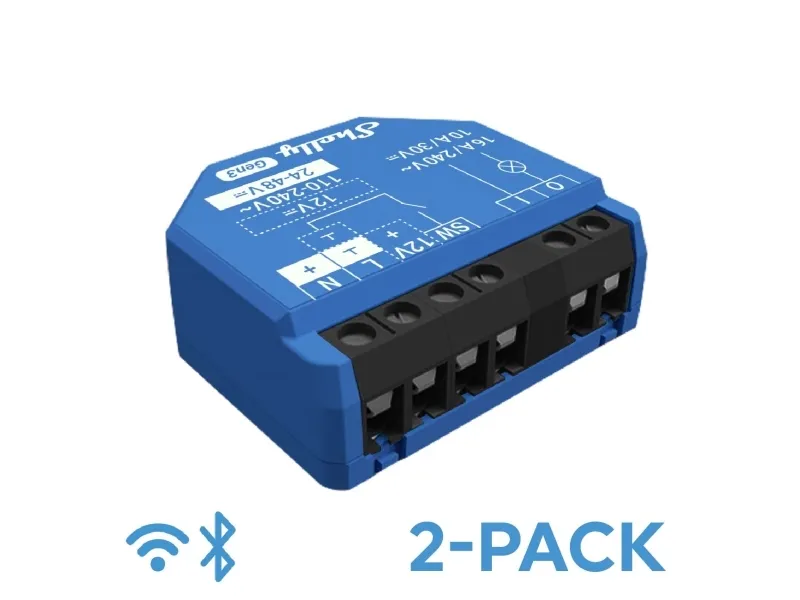 Shelly 1 Gen3 (2er-Pack) – Smarte Wi-Fi-Relais für die Hausautomation