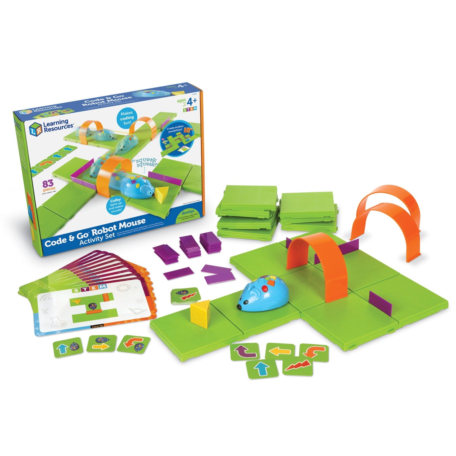 Learning Resources - Code & Go® Aktivitetsset mit programmierbarer Robotermaus - (LSP2831-SCA)