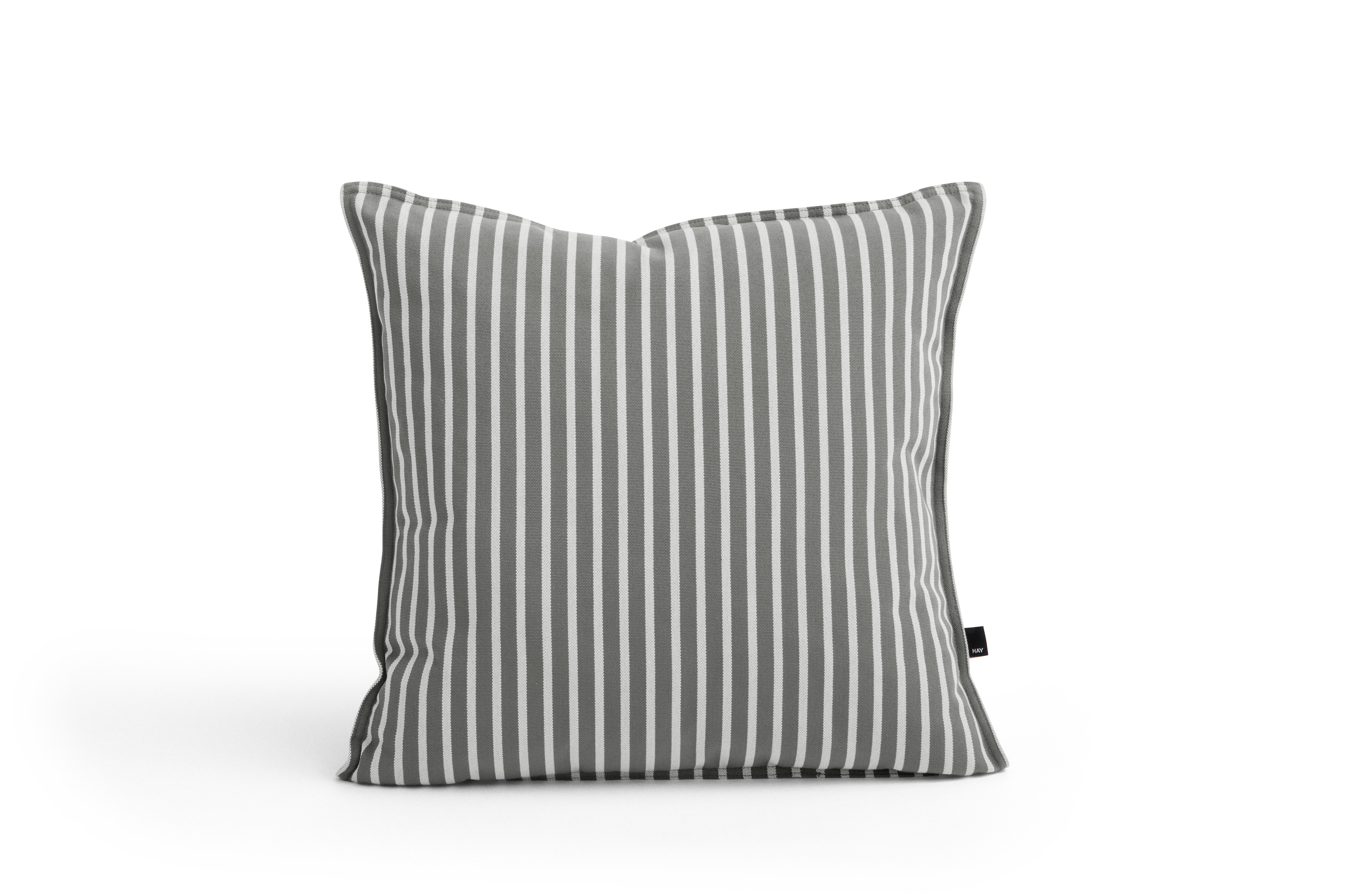 HAY - Terrazza Cushion - 50x50 cm - Grauer Breiter Streifen