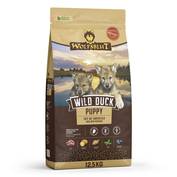 Wolfsblut - Dogfood - Wild duck - Puppy 12,5 kg - (wb046)
