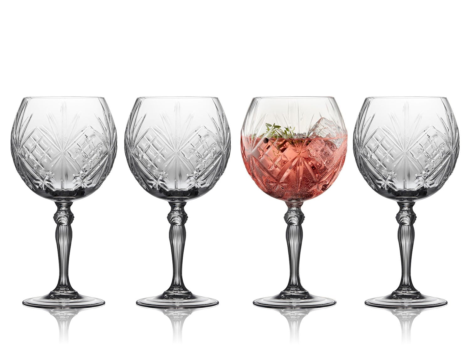 Lyngby Glas - Kristall Melodia Gin & Tonic Gläser - 65 cl - 4er-Set