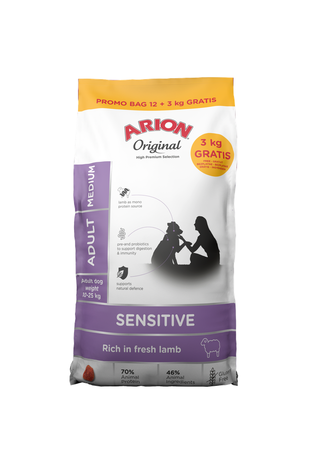 ARION - Dogfood - Original sensitive medium 15kg bag