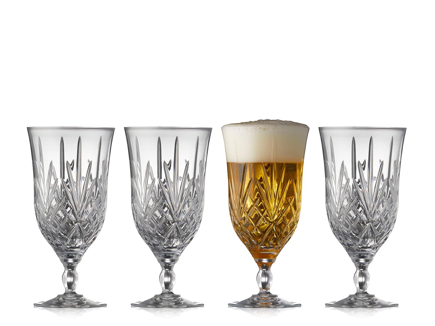 Lyngby Glas - Kristall Melodia Biergläser - 40 cl - 4er-Set