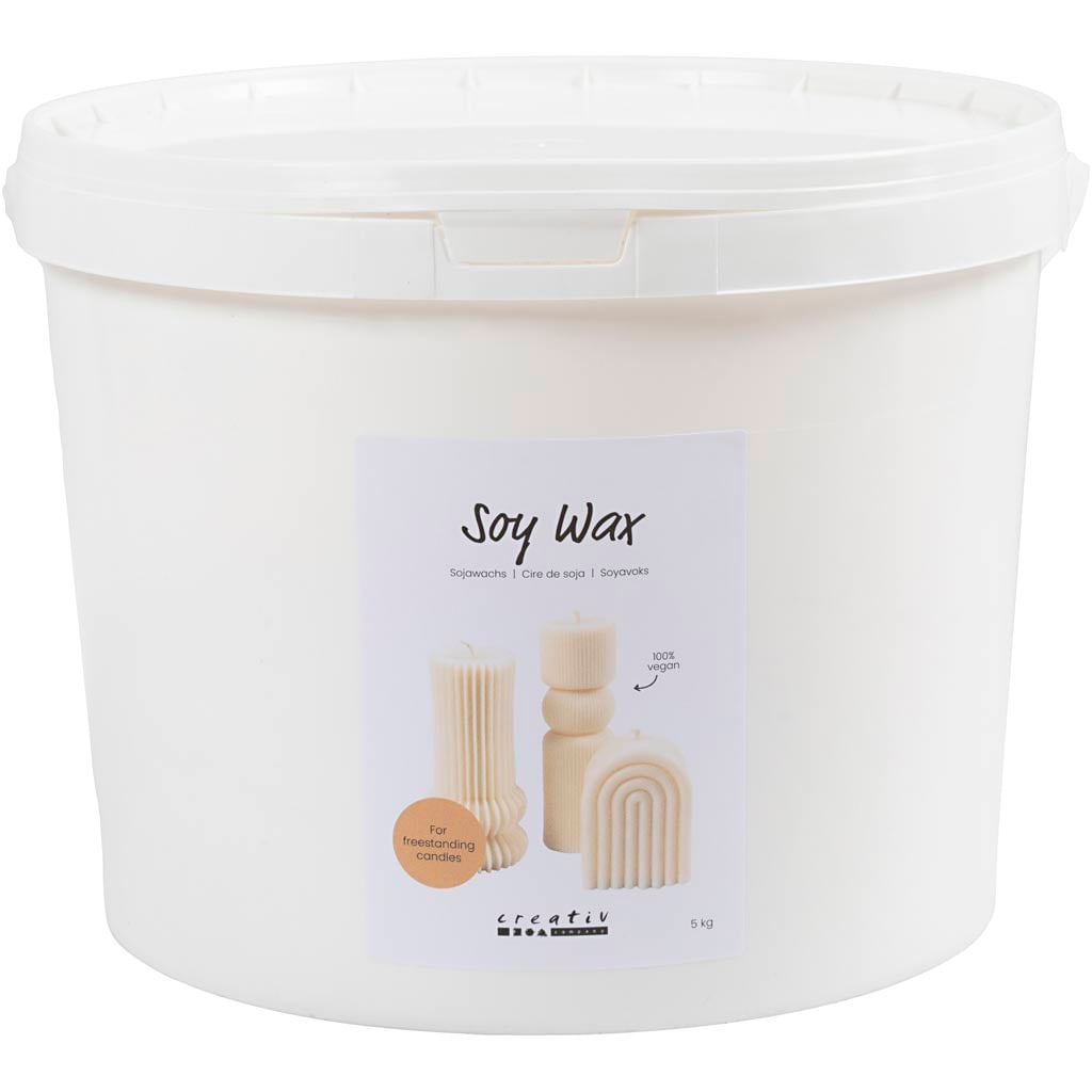 Creativ Company - Soy wax, cream, For freestanding candles, 5 kg/ 1 pack (73479)