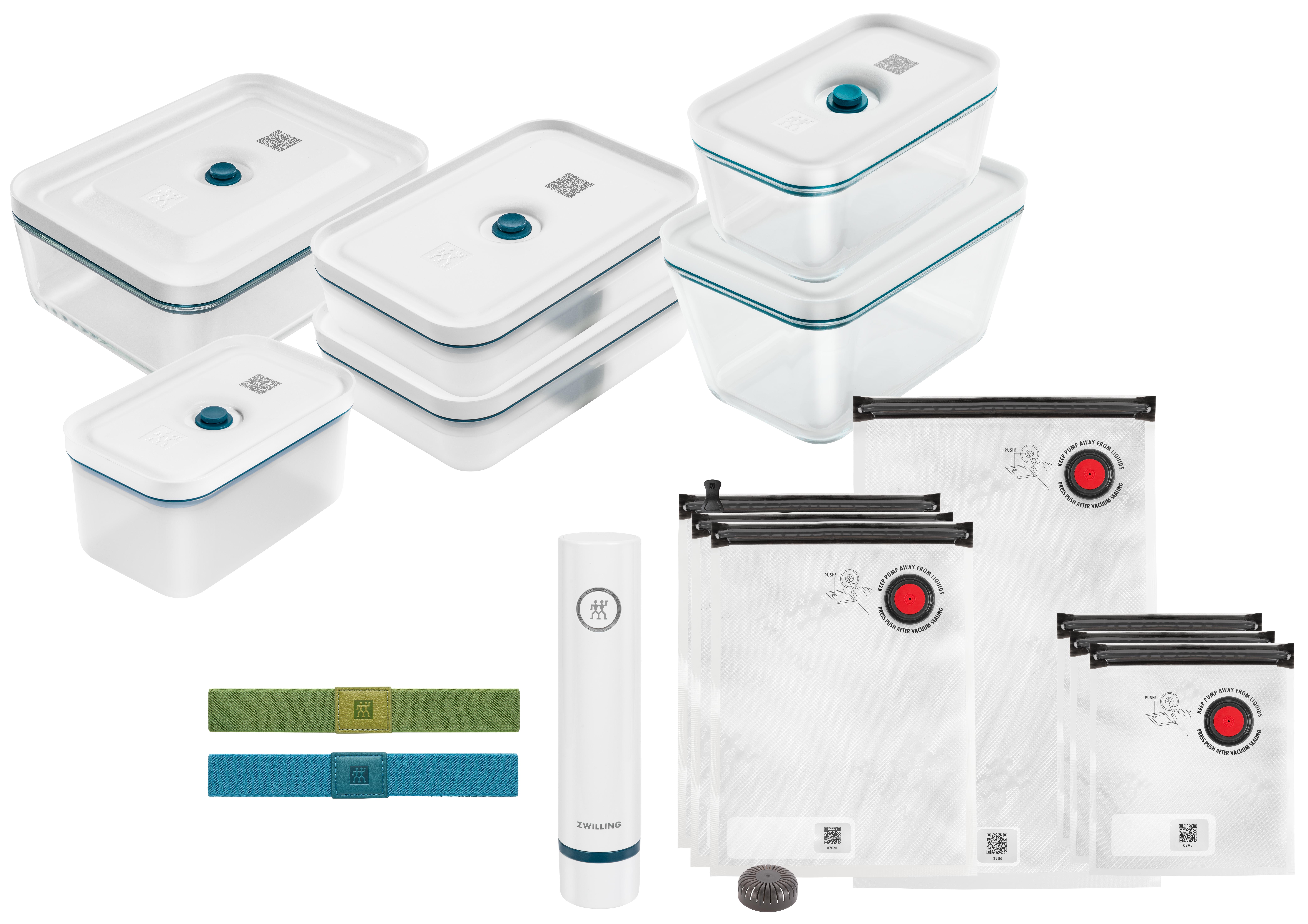Zwilling - Fresh & Save Vacuum Starter Set - La-Mer-Turkis-Blågrøn - 16-pcs