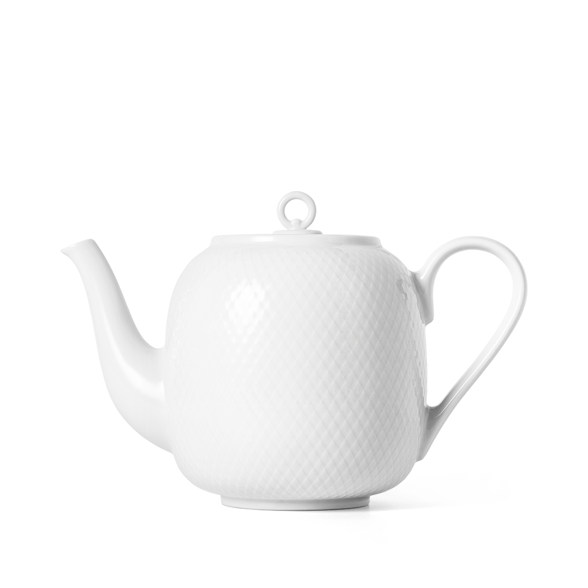 Lyngby Porcelæn - Rhombe Weiß Teekanne - 1.9 L
