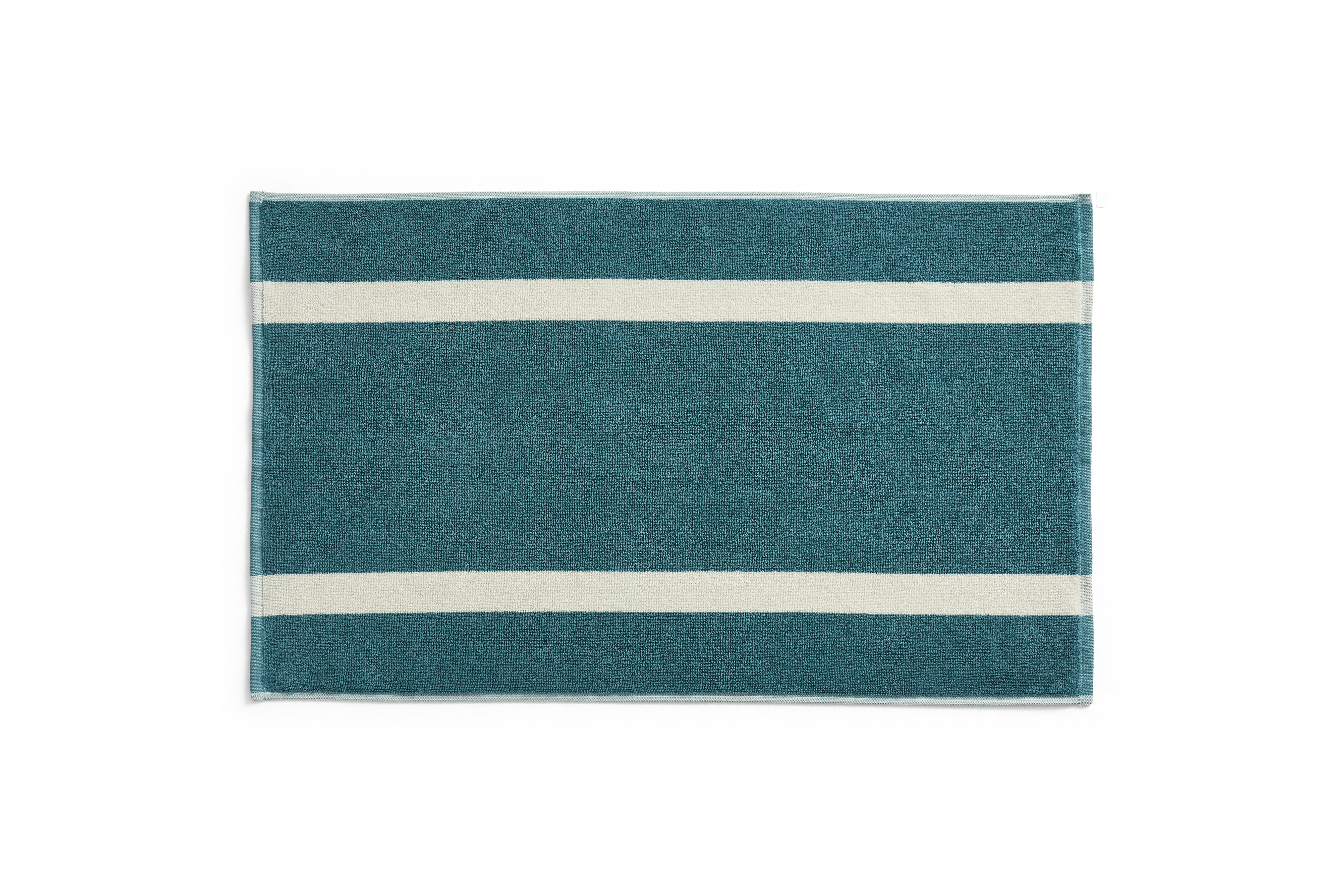 HAY - Gestreifter Badematte - W50 x L80 cm - Petrolblau