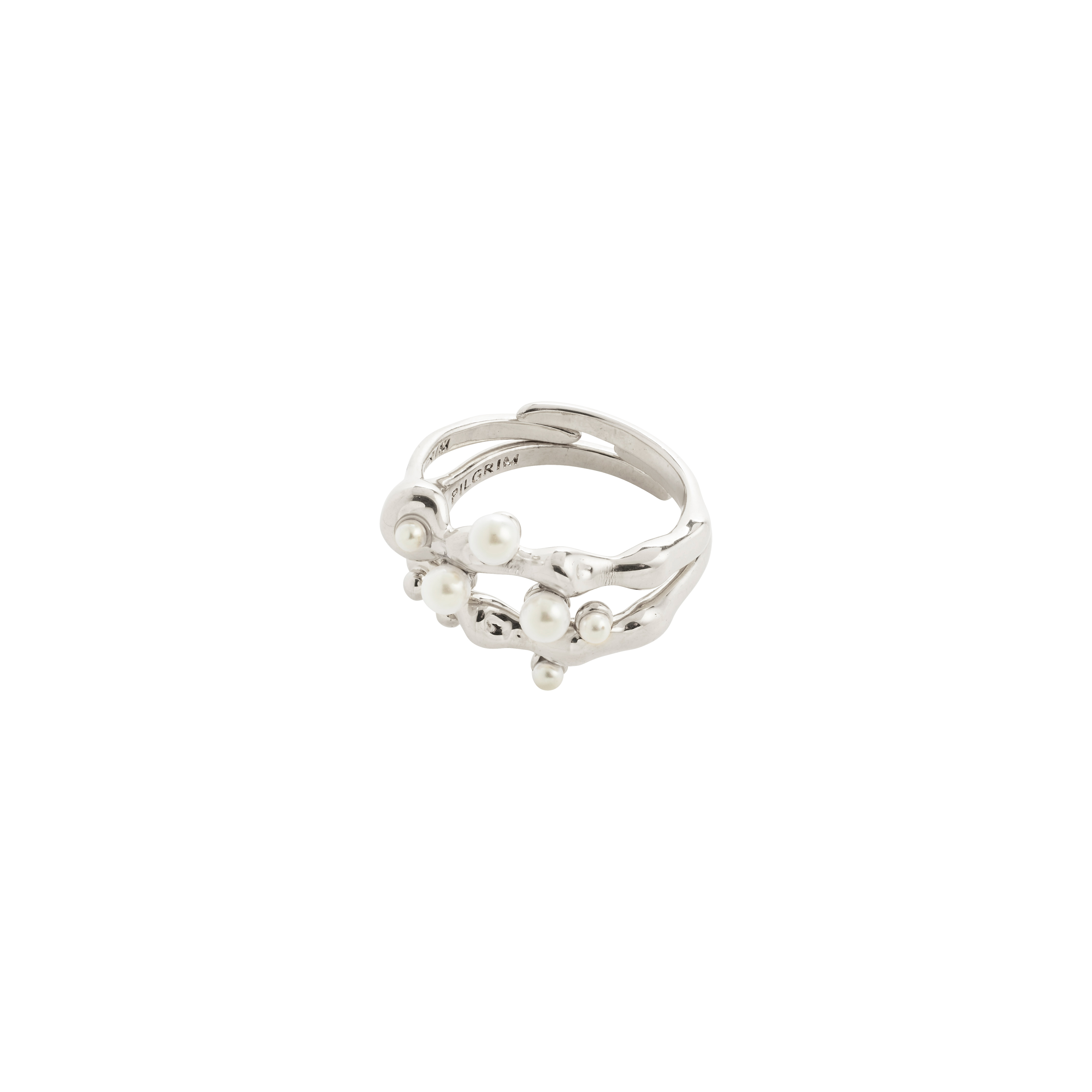 PILGRIM - HADLEY Rings, 2-in-1 Set - Silver-Plated - Adjustable