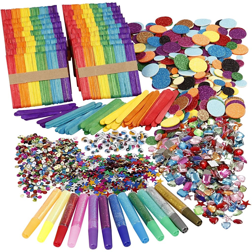 Creativ Company  - Glitter & Wood Sticks Mega Set (97435)
