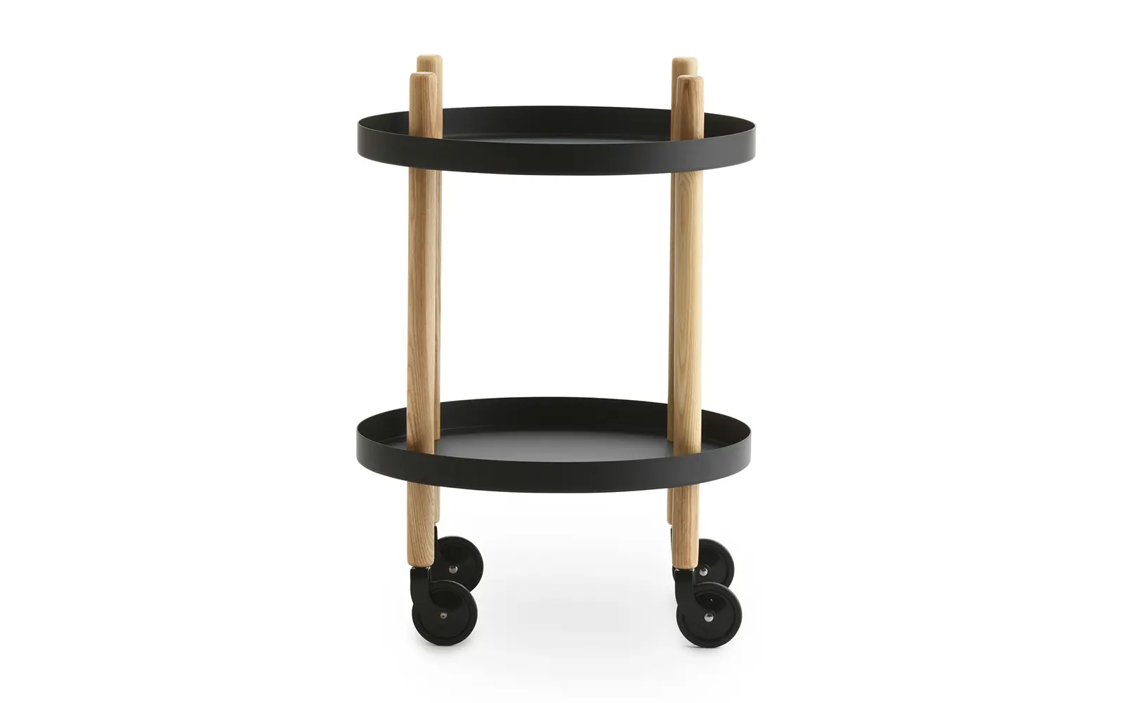 Normann Copenhagen - Block Runder Servierwagen - Ø45 x H64 cm - Schwarz