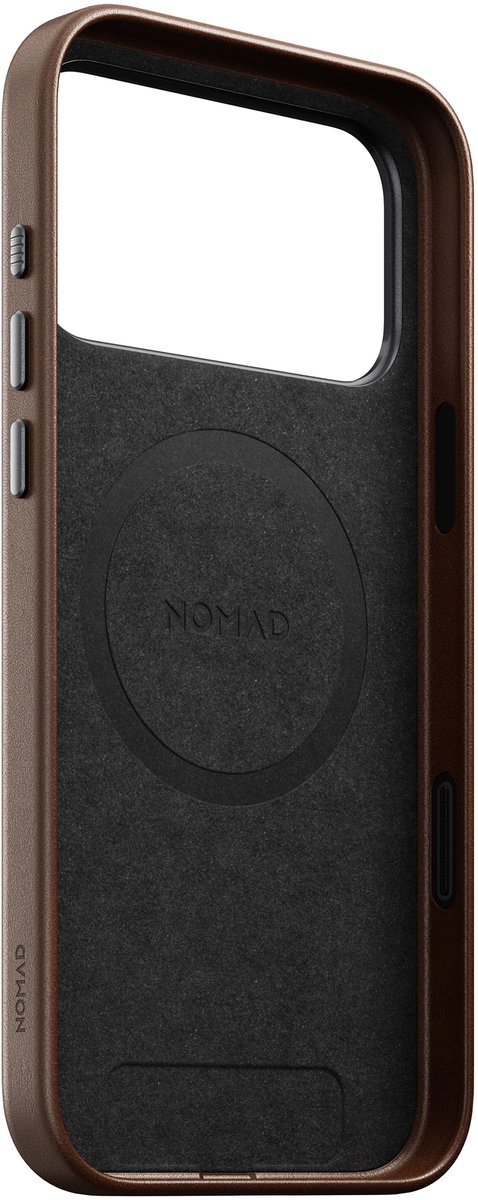 Nomad Traditionelle Leder Hülle iPhone 17 Pro Max Braun - NM011901858
