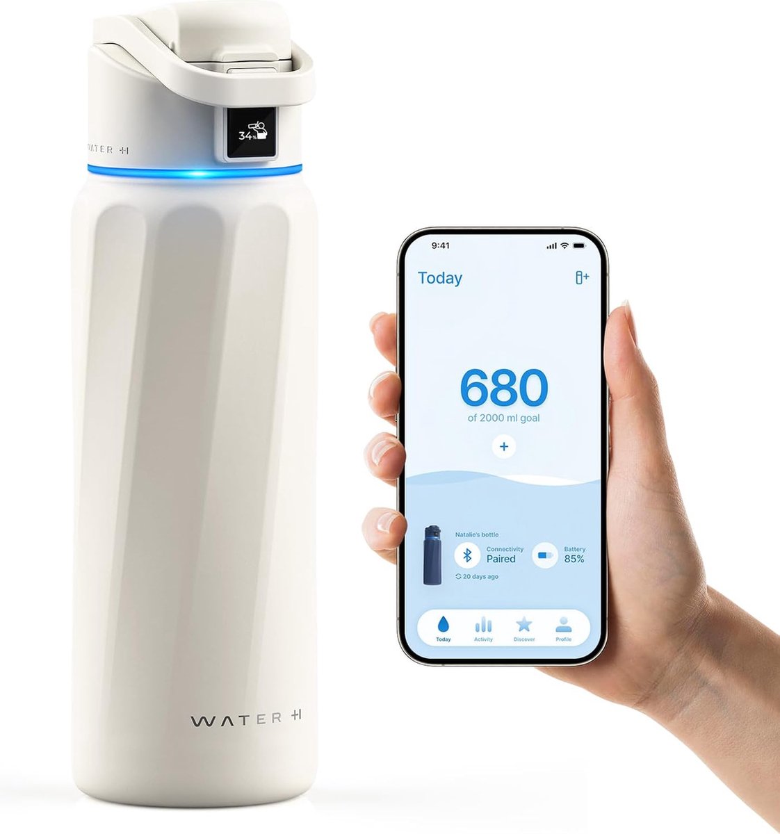 WaterH Boost Smart Trinkflasche 946ml Weiß - B003WT
