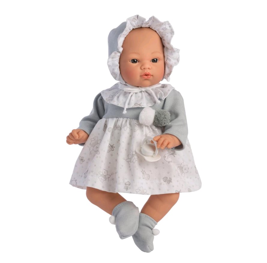 Asi - Koke Puppe im grauen Kleid, 36 cm