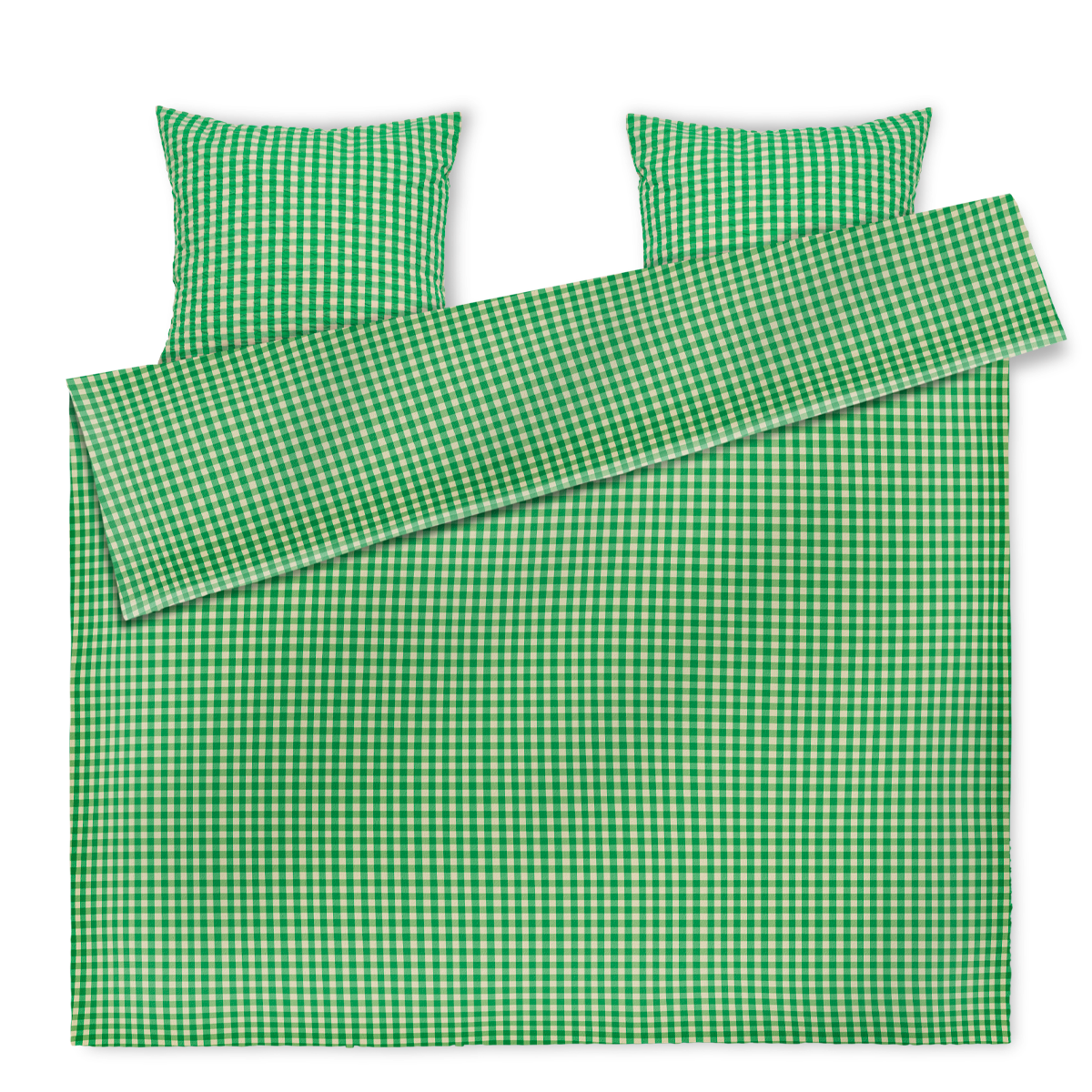 Juna - Bæk&Bølge Bed Linen 200x220 cm - Green & Sand
