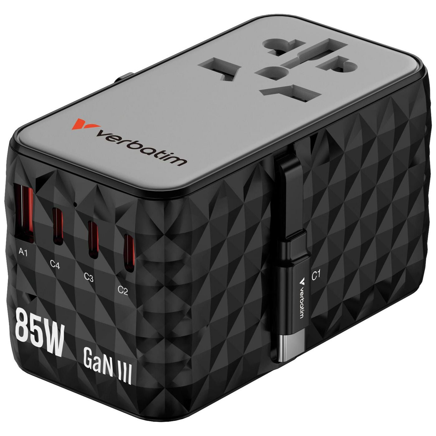 Verbatim - Charge 'n' Travel Diamond 85W Retractable Cable CNT-02