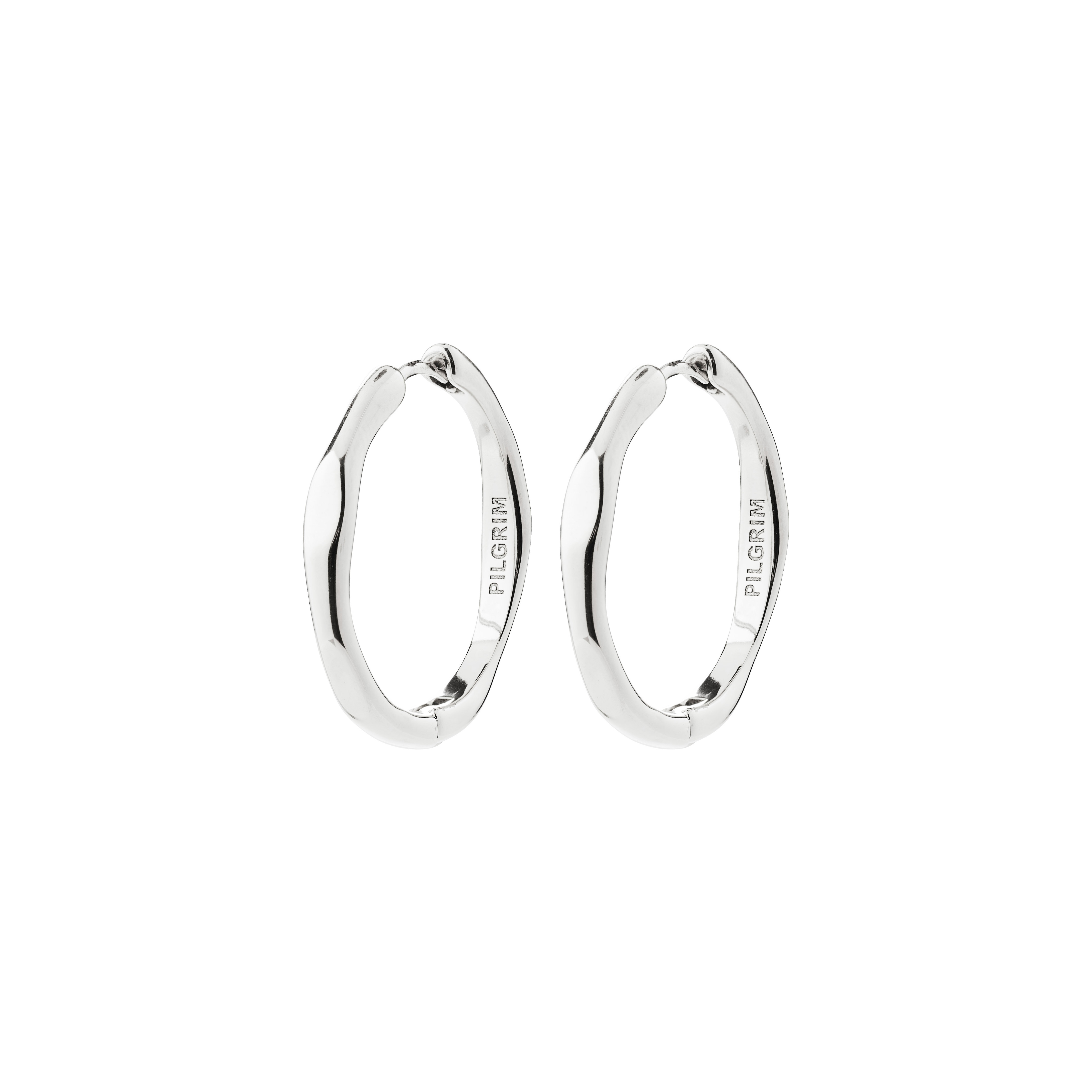 PILGRIM - INNER Hoop Earrings - Silver-Plated - 25 mm