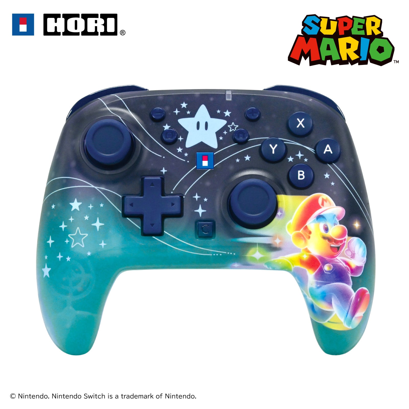 HORI - Wireless Horipad Turbo (Universe Mario) -  Nintendo Switch 2 - Blue