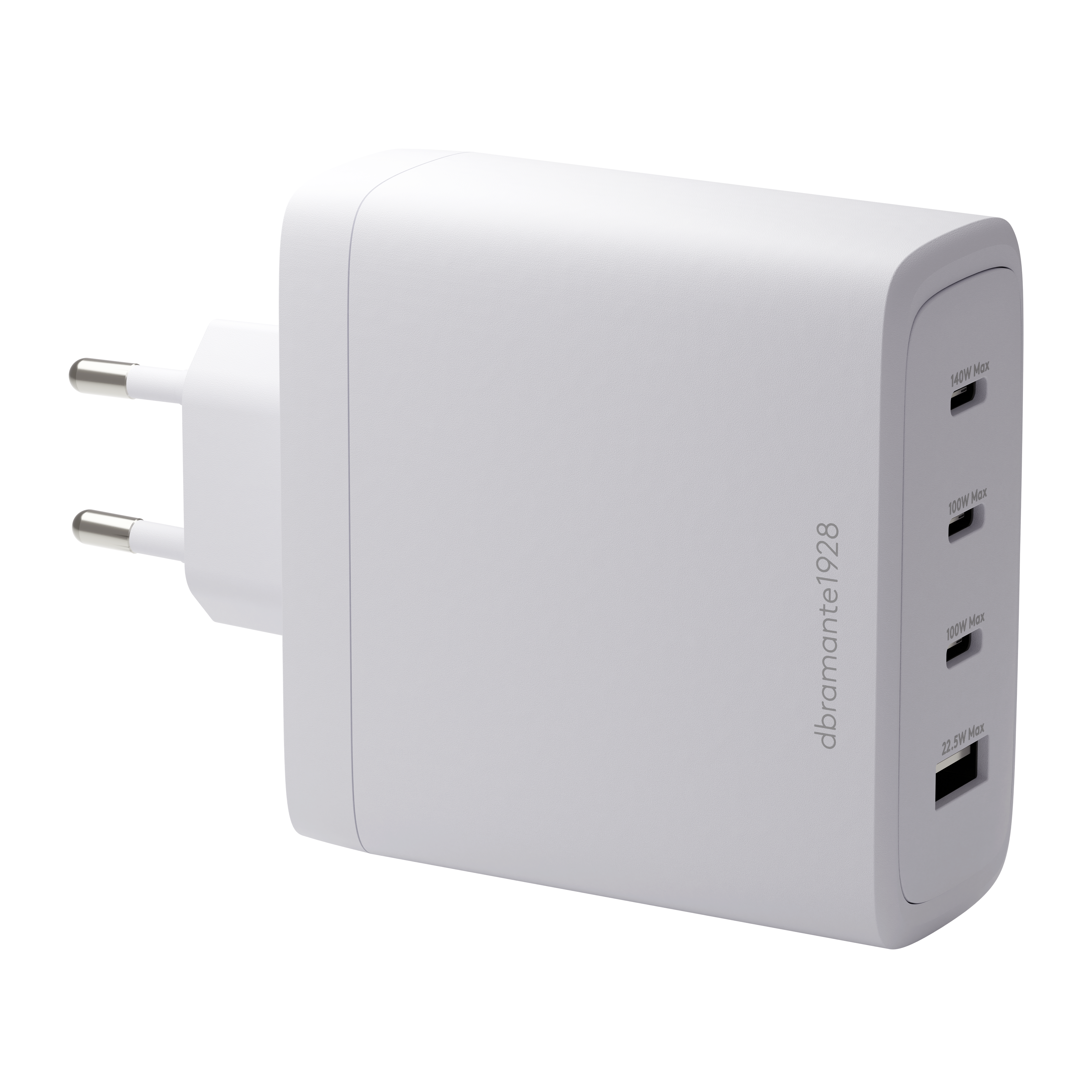 Dbramante1928 - EU Wall Charger - 3xUSB-C 140W + 1xUSB-A - BLK