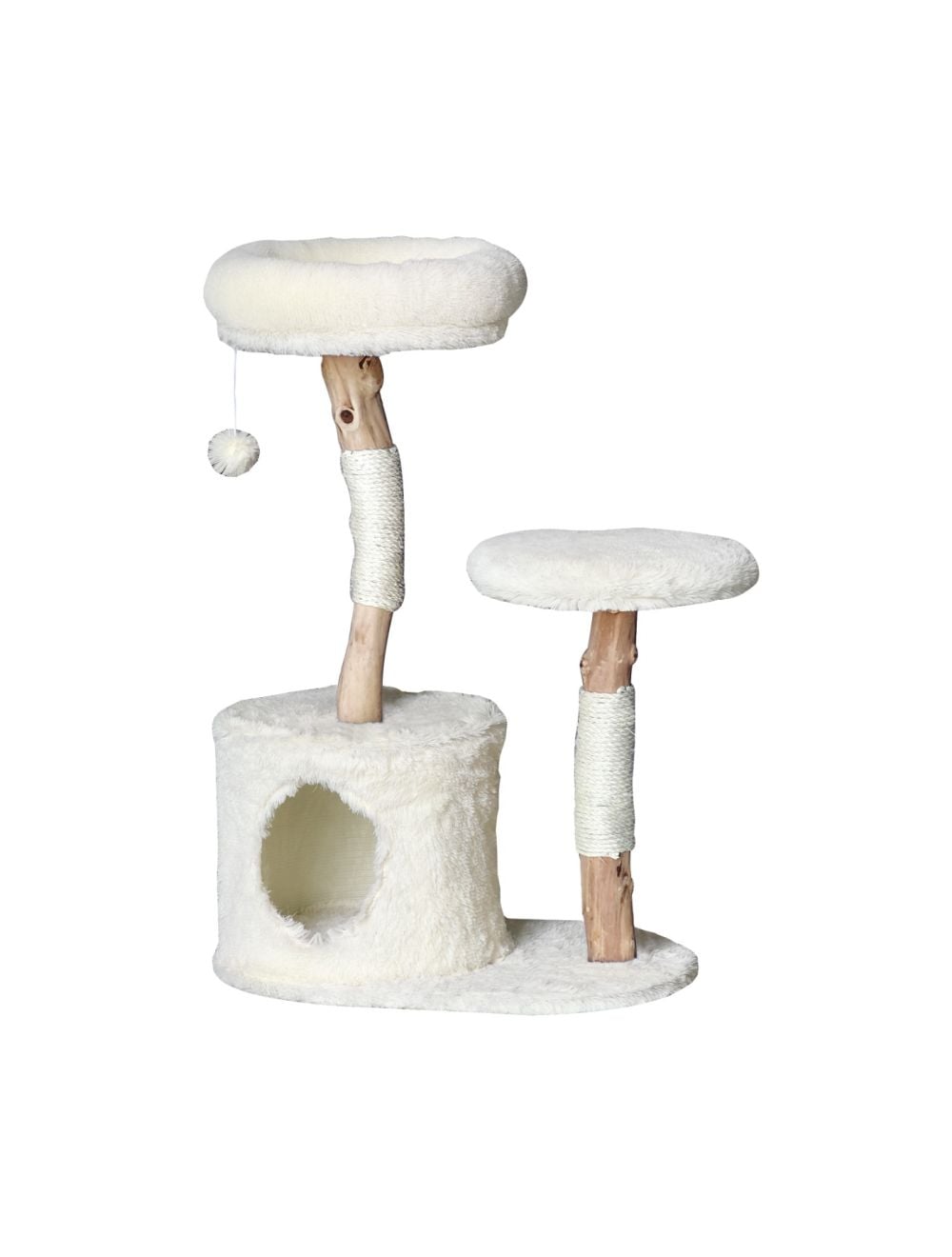 Nordic paws - Scratching Tree Wildwood 1 - White - 60 x 40 x 92 cm