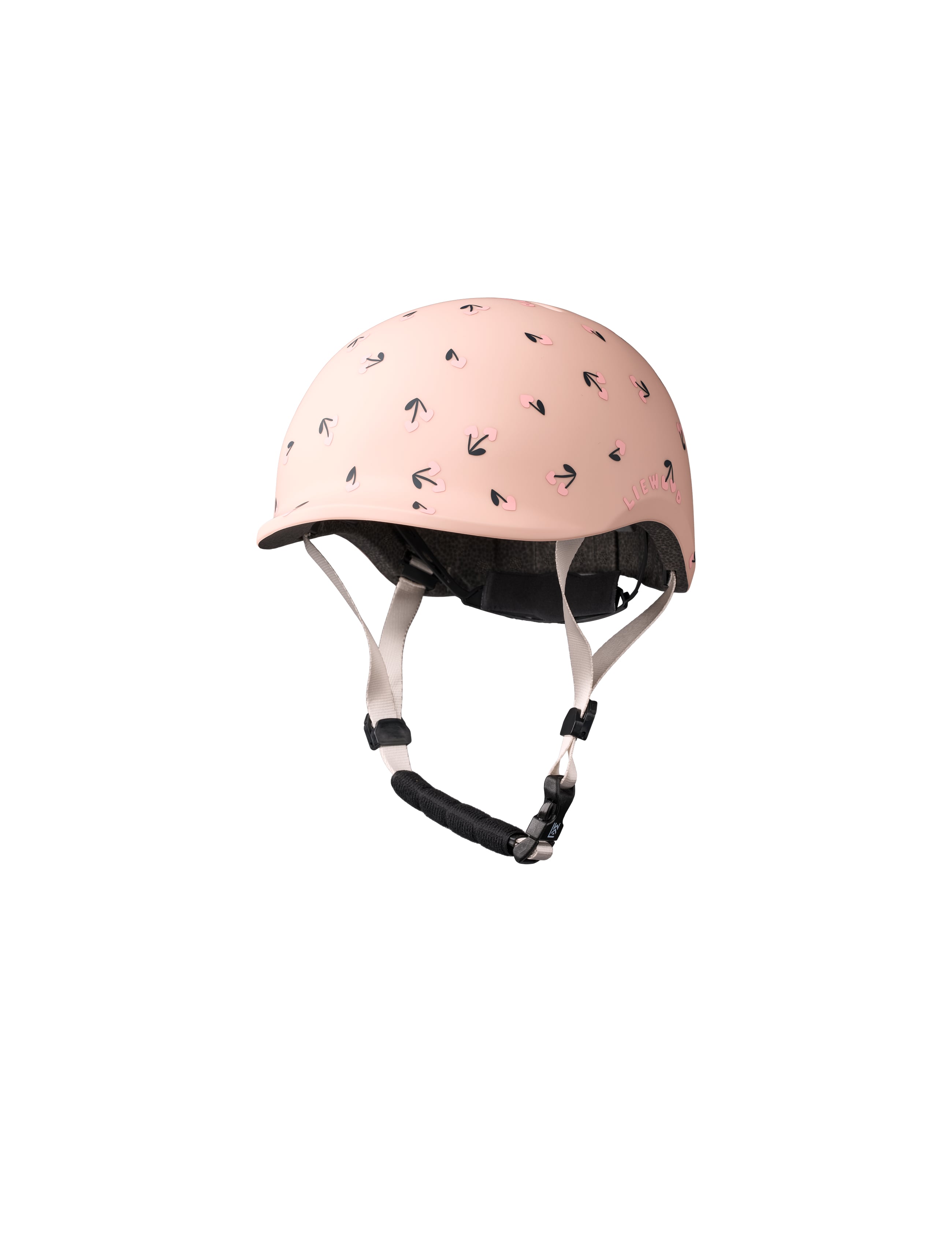 Liewood - Milly Bike Helmet, Cherry heart / Rosey, S/48-52CM (5715493557553)