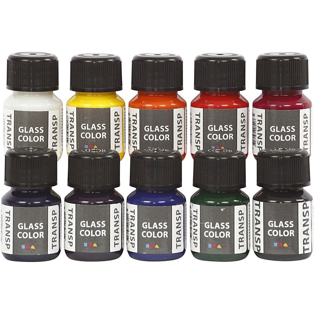 Creativ Company - Glass Color - Transparent 10 x 30 ml (31680)