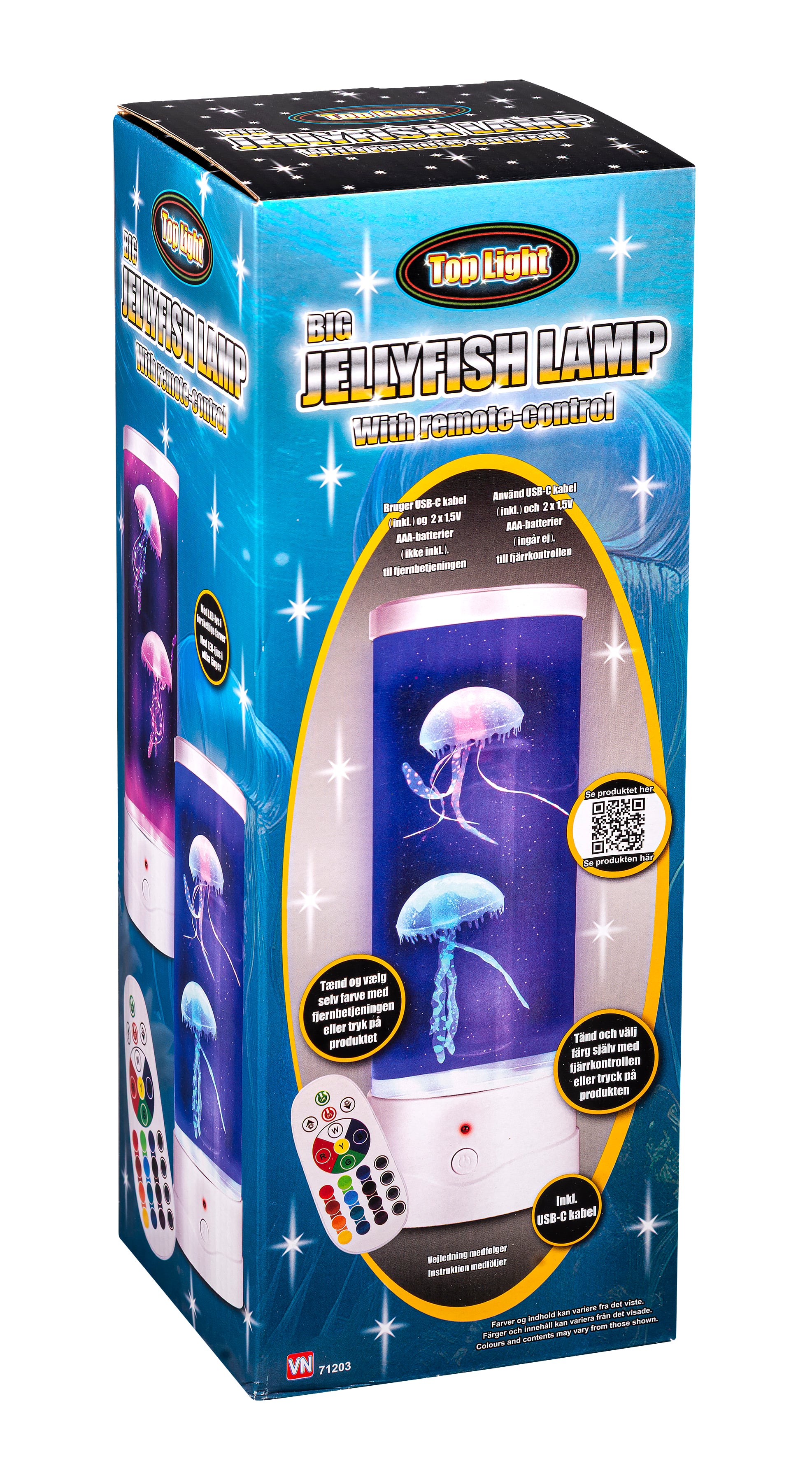 Top Light - LED Jellyfish Lamp with Remote, 28.5 cm (71203)