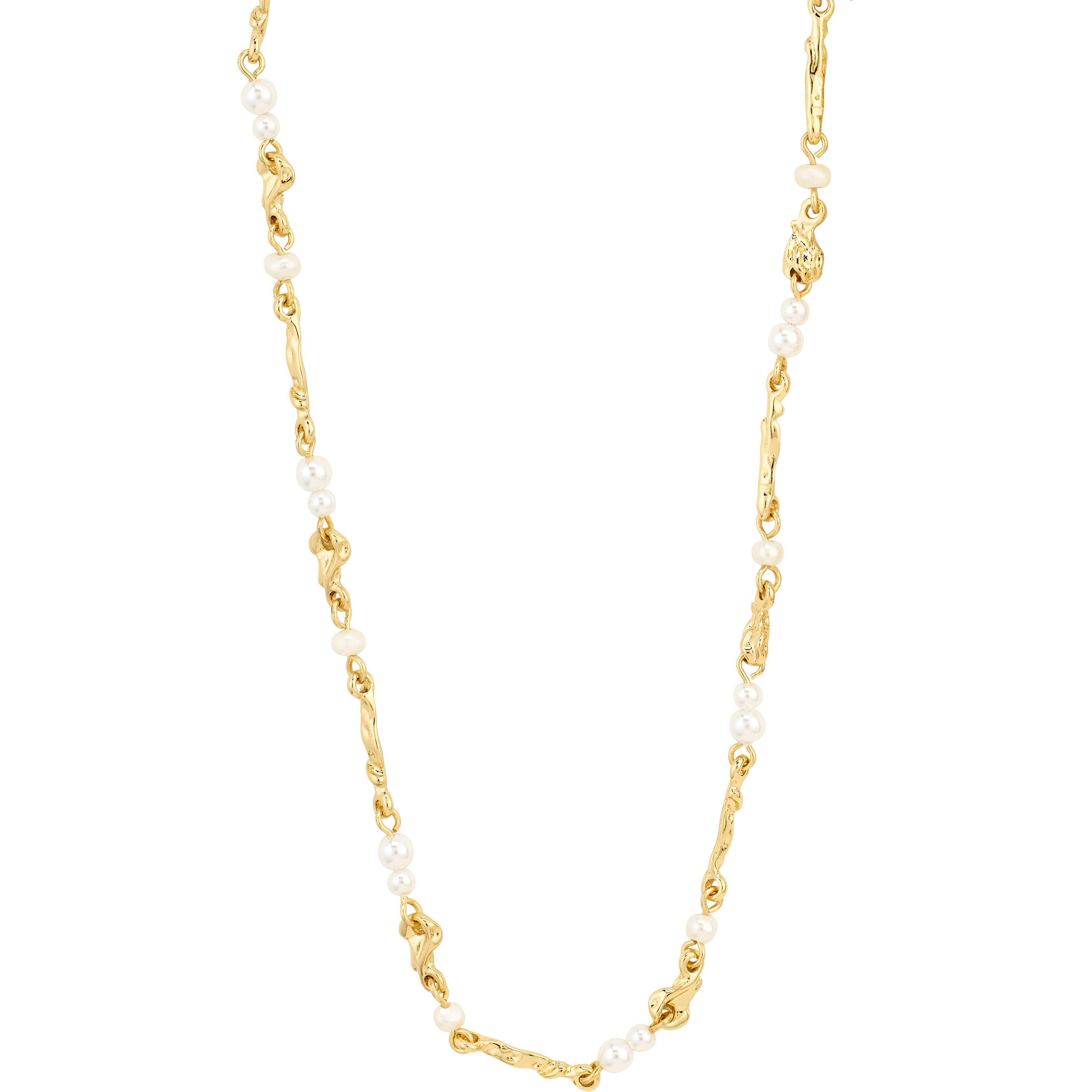 PILGRIM - SLOAN Pearl Necklace - Gold-Plated - 38 cm + 12 cm Extension