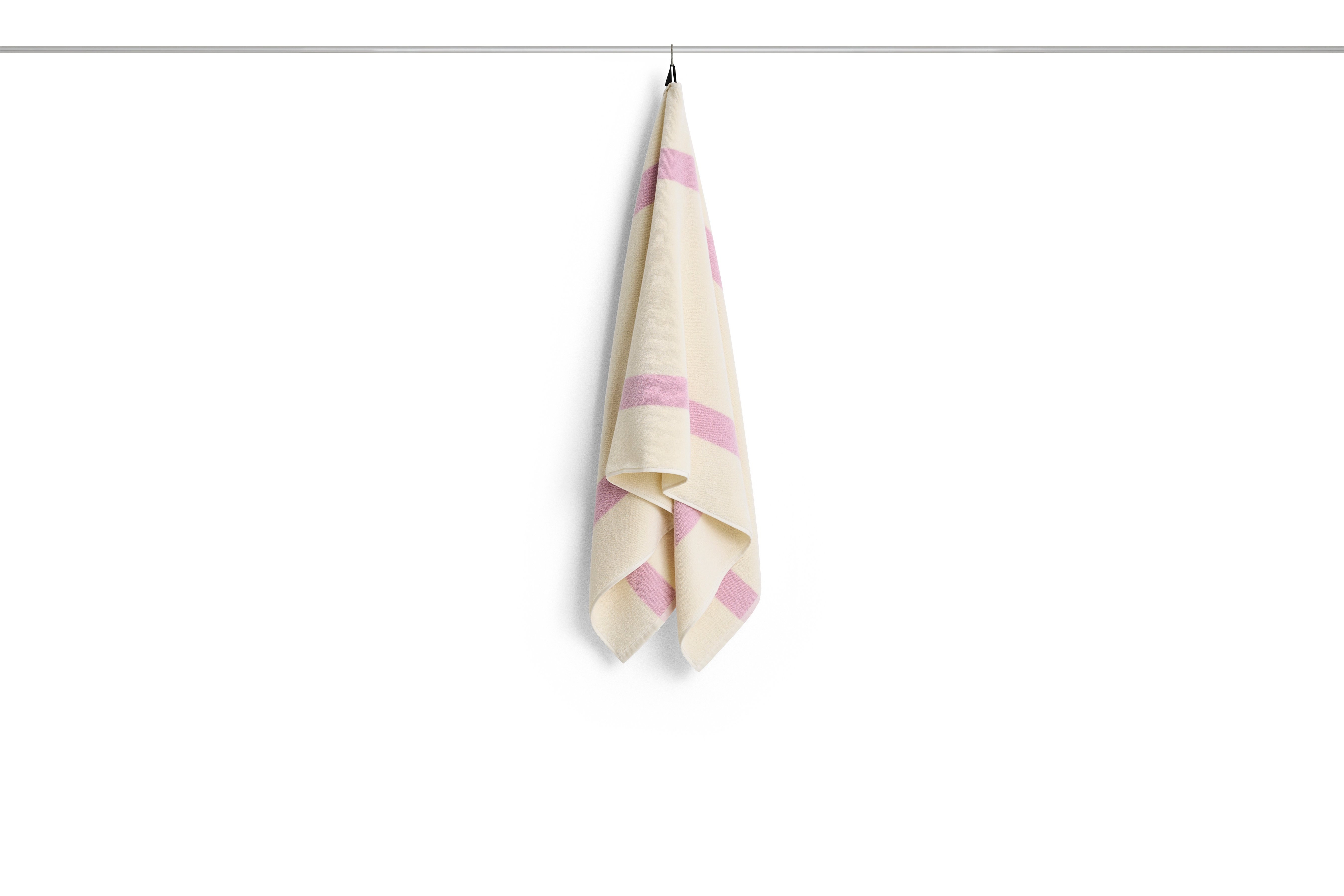 HAY - Gestreiftes Badetuch - W70 x L140 cm - Kühles Rosa