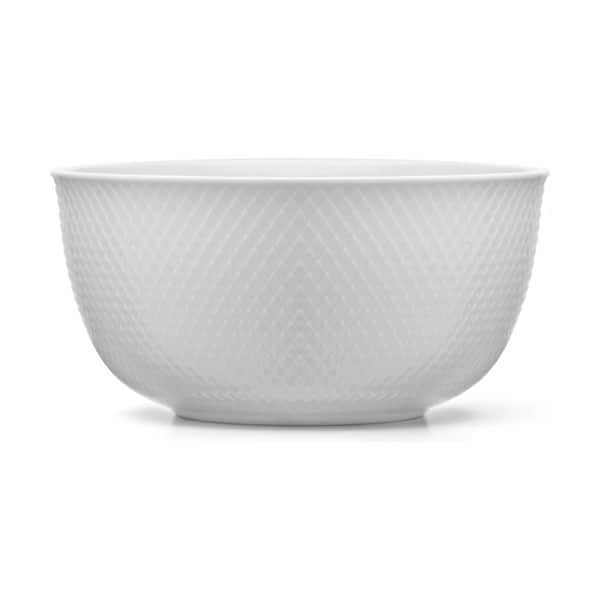 Lyngby Porcelæn - Rhombe Weiß Servierschale - Ø22 cm