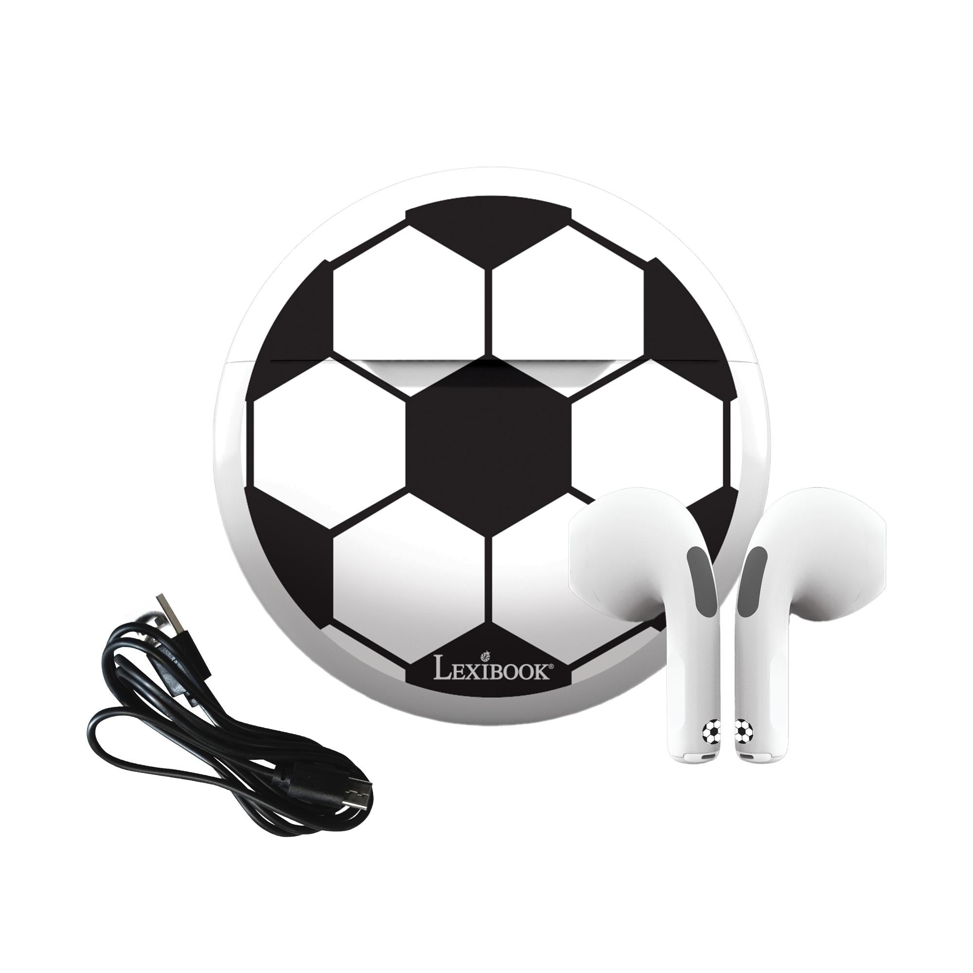 Lexibook - Bluetooth-Ohrstöpsel mit Ladeetui in Fußball-Design