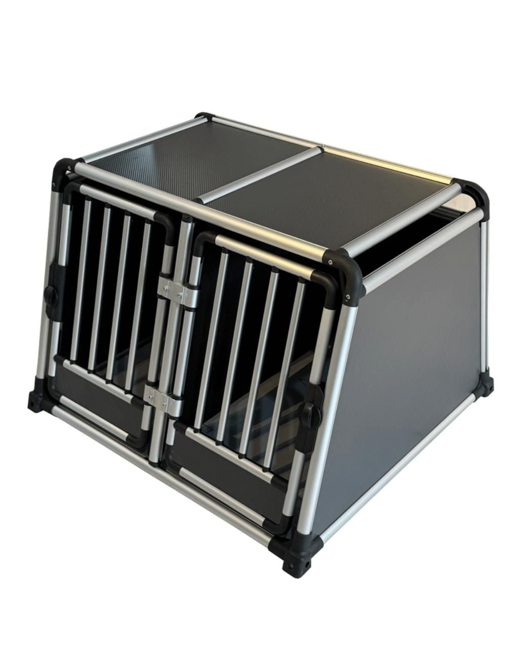 Nordic paws - Transport cage Alu Double - 2x45cm/2x44cm/88cm/45cm/64cm