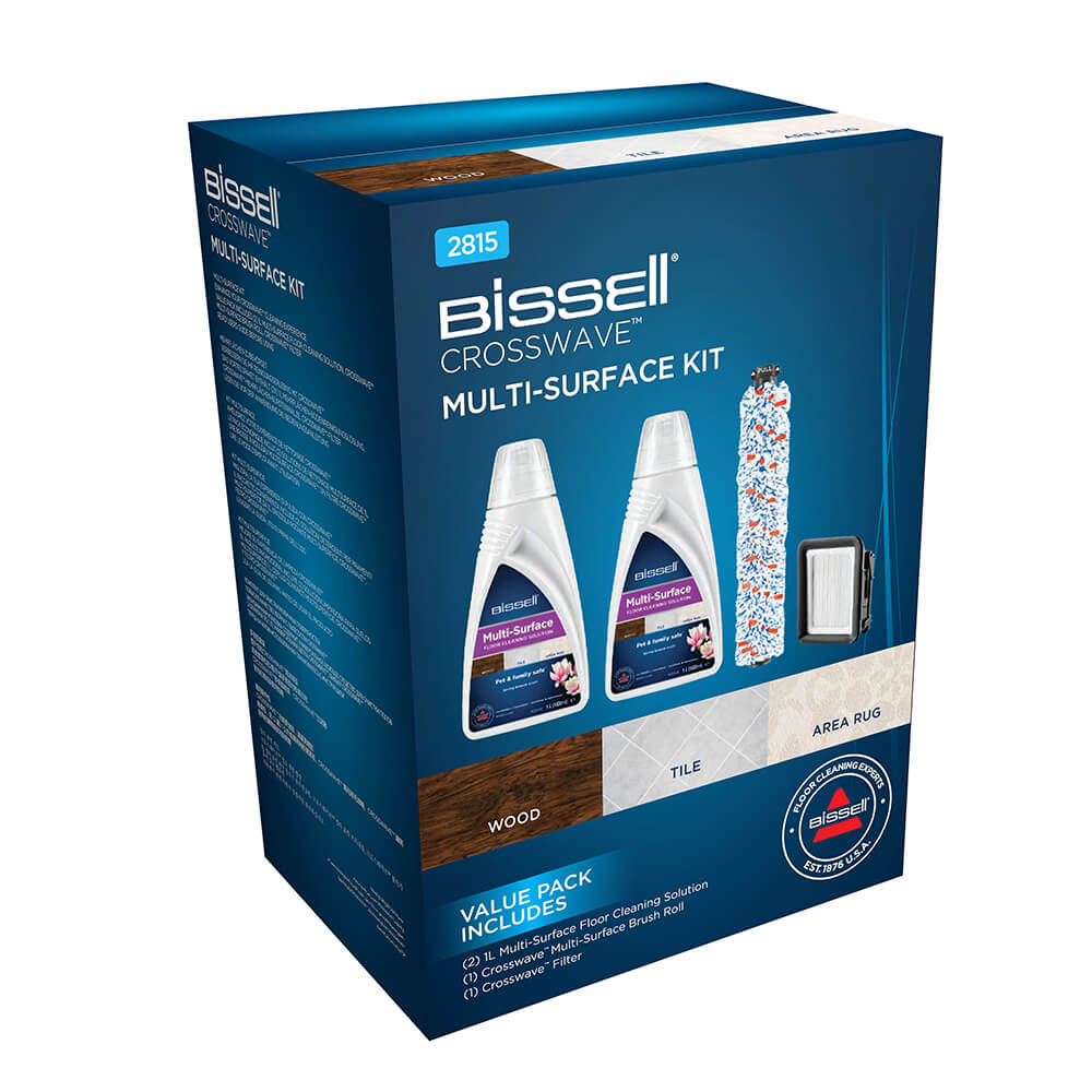 Bissell - Cleaning Package - 2x Floor Cleaner MultiSurface + Brush Roll + Filter CrossWave