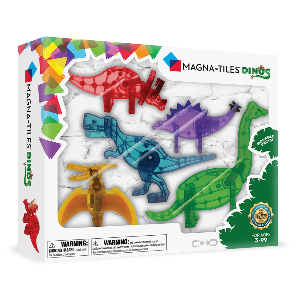 MAGNA-TILES - Dinos 5 Piece Set (90229)