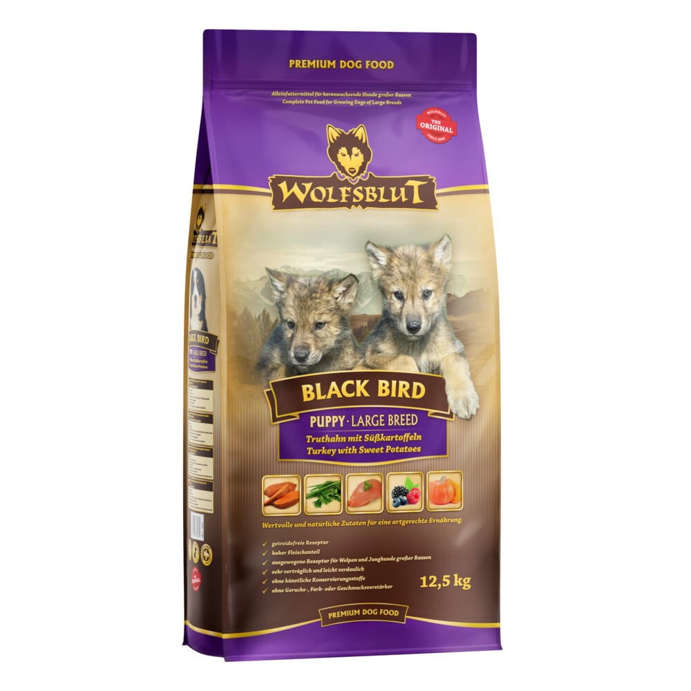 Wolfsblut - black bird Large breed puppy - 12,5kg