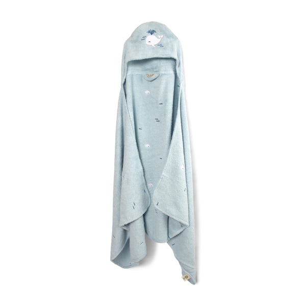 Filibabba - Kapuzenhandtuch mit Stickerei - Blue - One Size