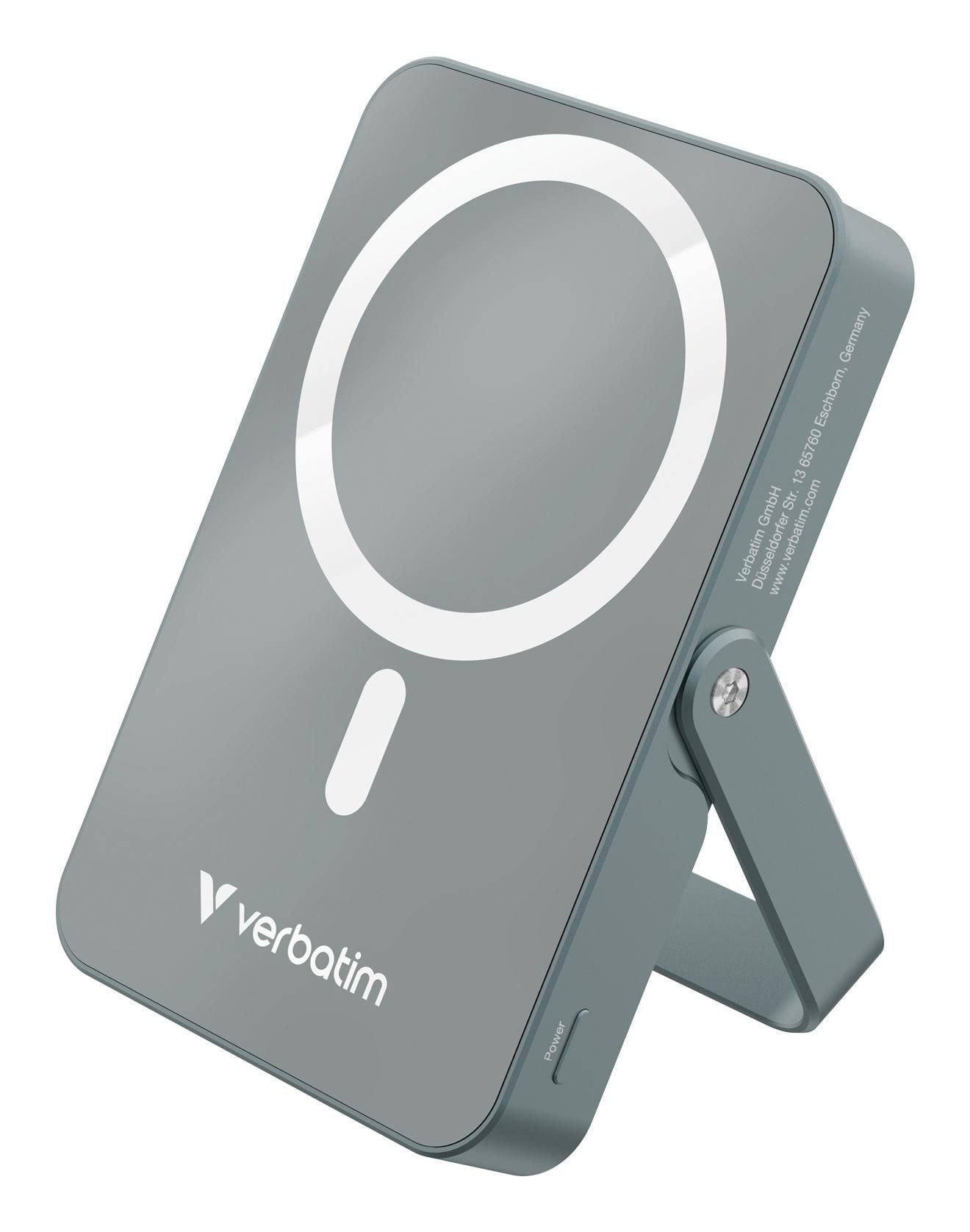 Verbatim - Charge 'n' Go Magnetic Wireless Power Bank with stand - 10000 mAh