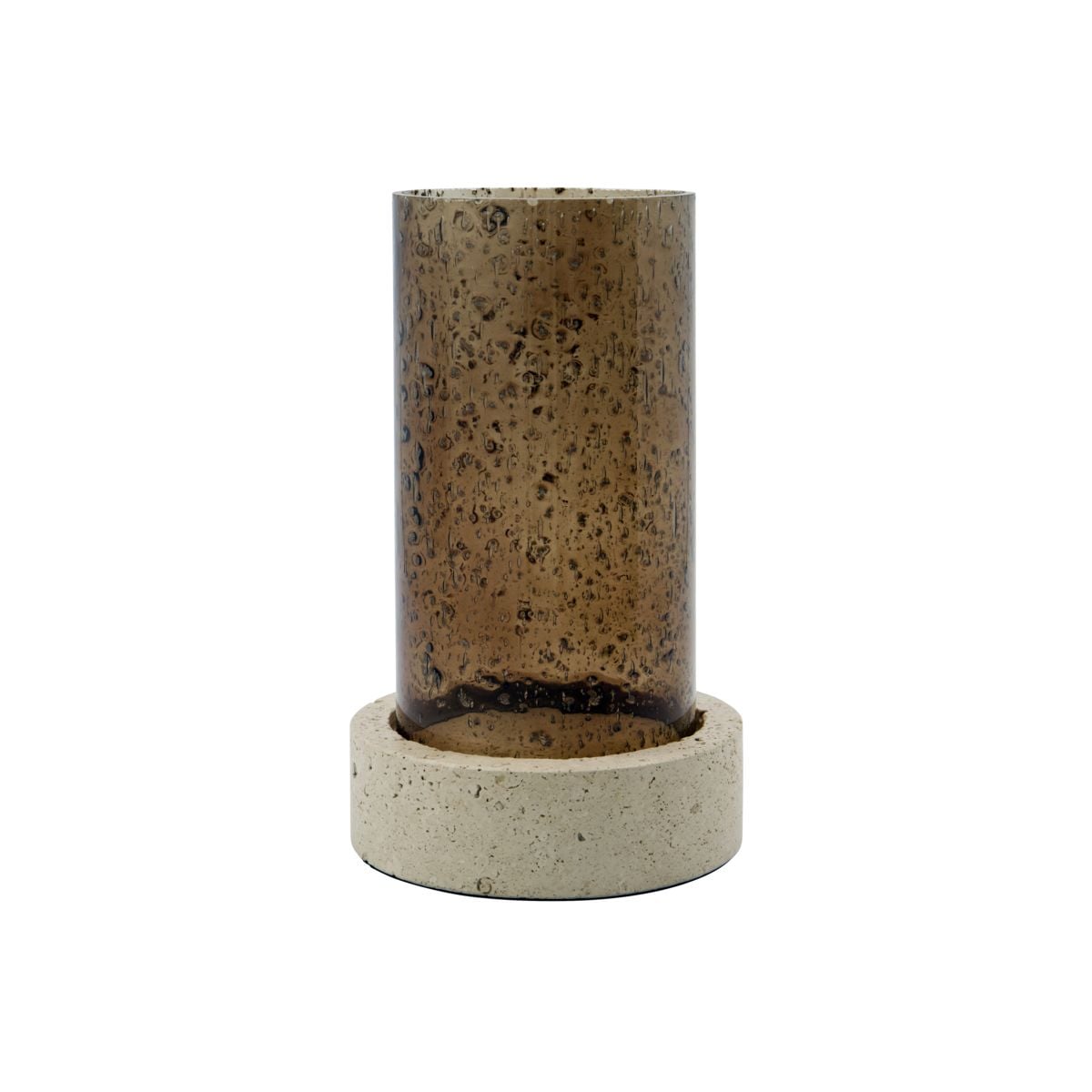 House Doctor - Rivo Kerzenhalter - H21,5 cm, Ø13 cm - Braun