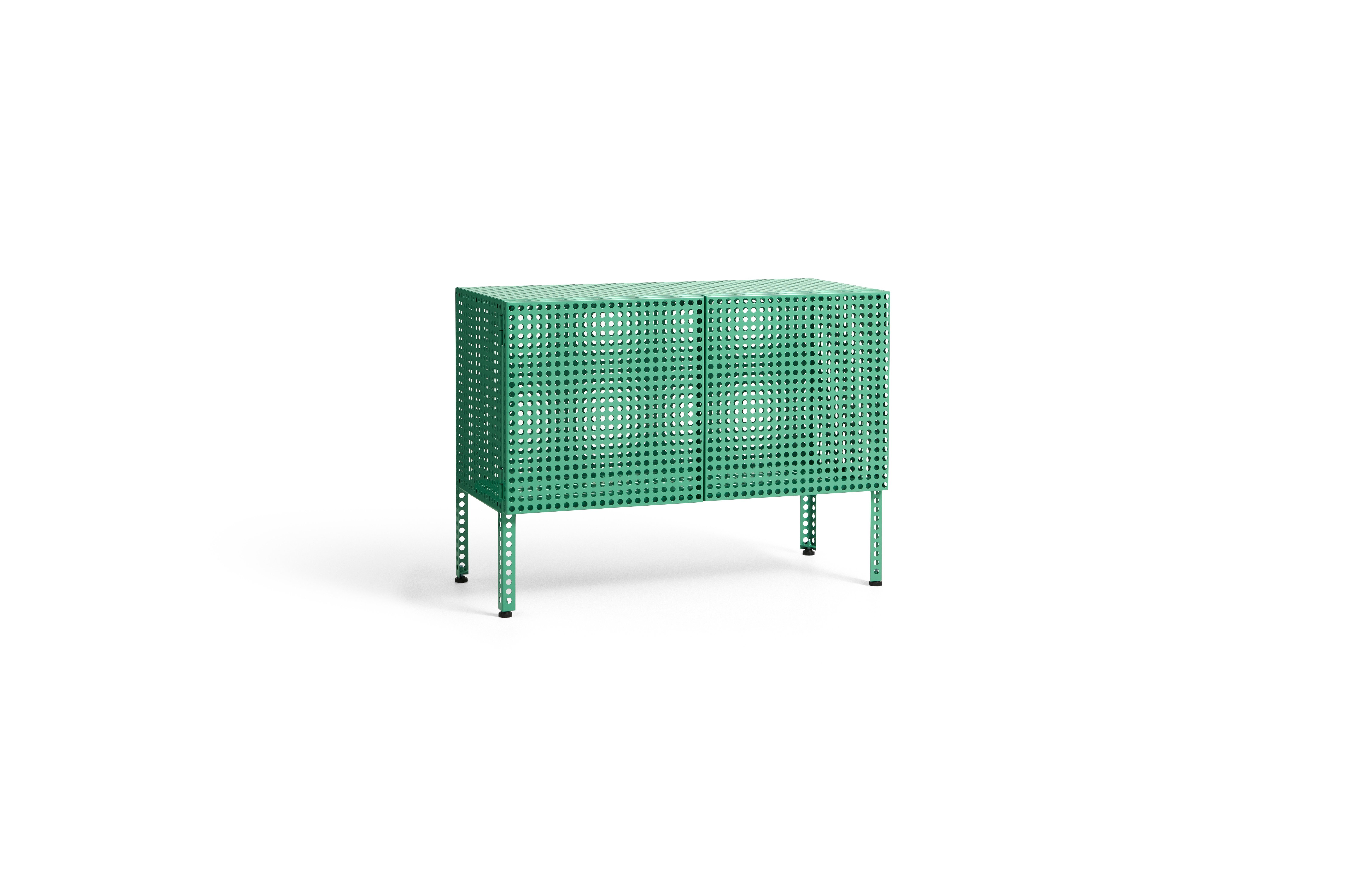 HAY - Perforated Bodenschrank Klein - H 66,5cm - Soft Jade