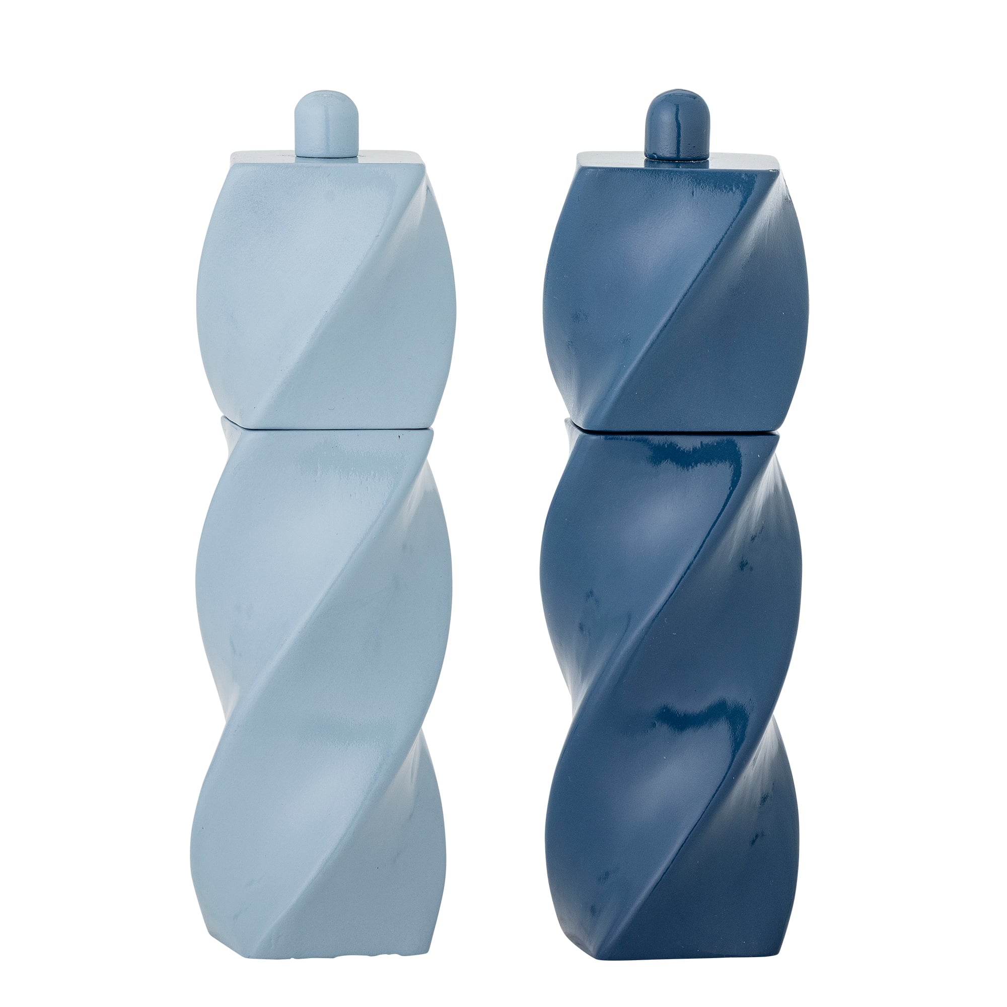 Bloomingville - Riley Salz- und Pfeffermühle - Blau - Gummibaumholz