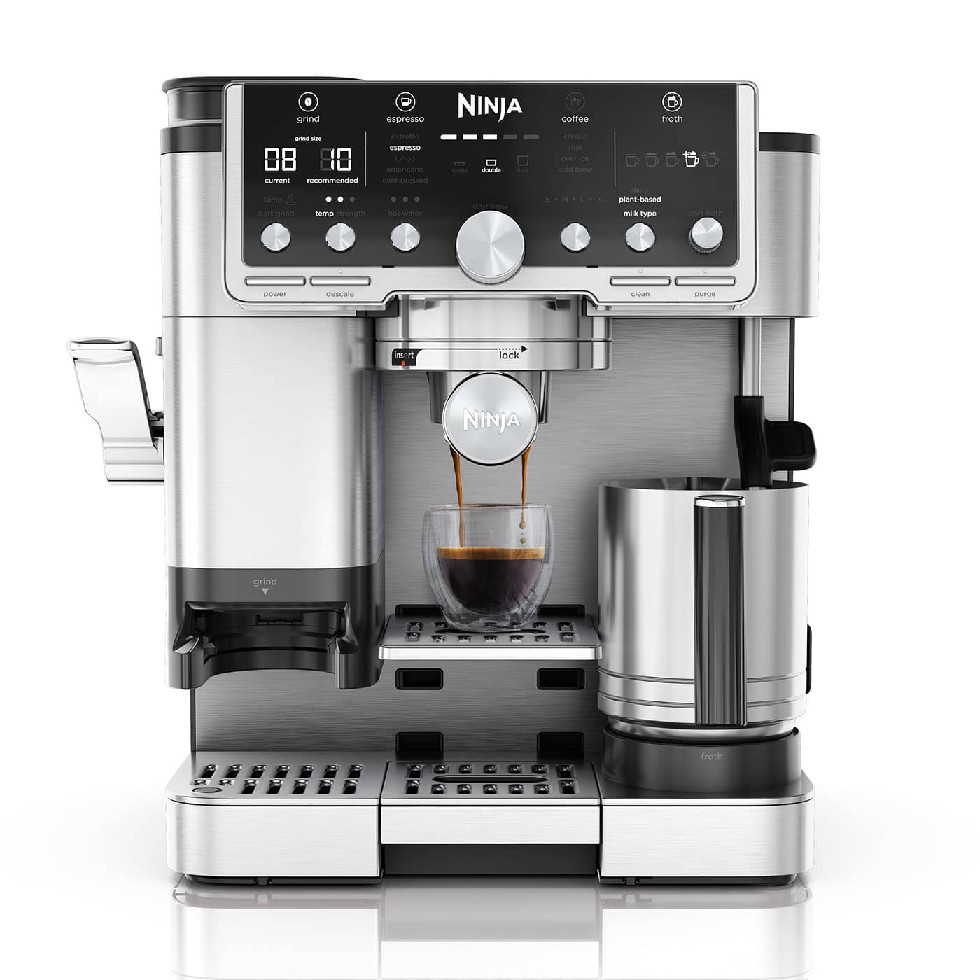 Ninja – Luxe Café Pro Espressomaschine ES701EU – Bohne-zu-Tasse mit integriertem Mahlwerk & automatischem Aufschäumer