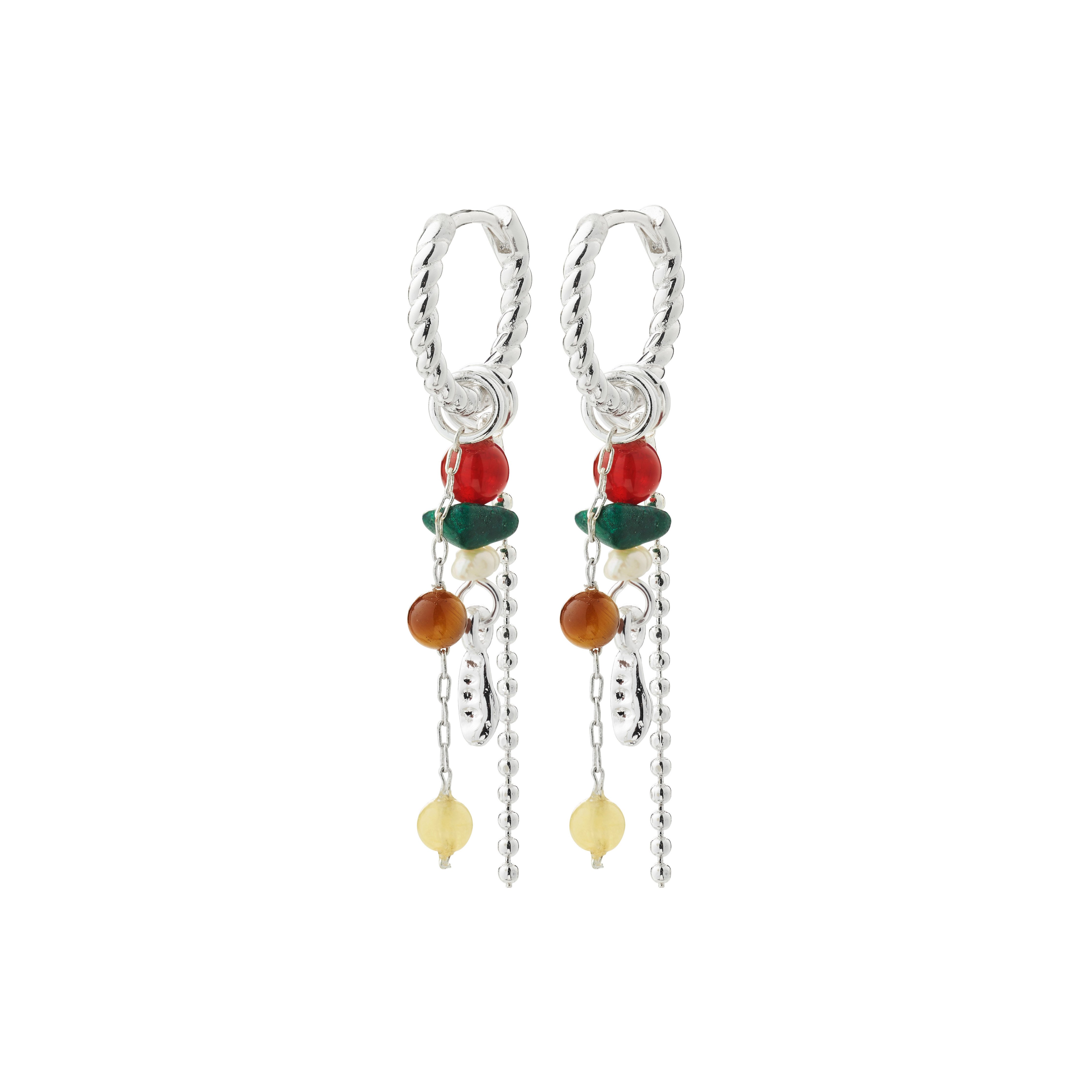 PILGRIM - THALEN Earrings - Silver-Plated/Multi - 40 mm