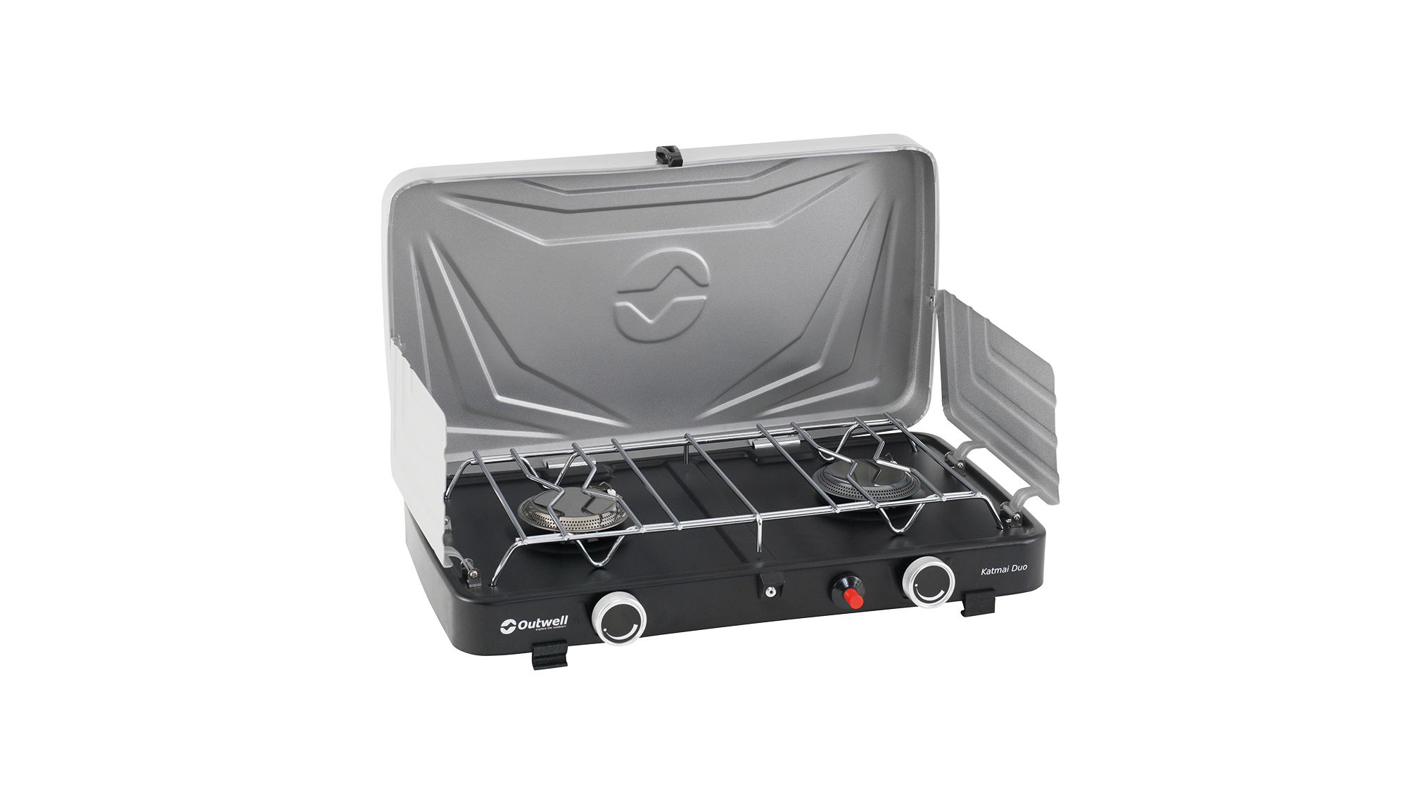 Outwell - Katmai Duo Gaskocher – Doppelter Campingkocher - Silver Grey