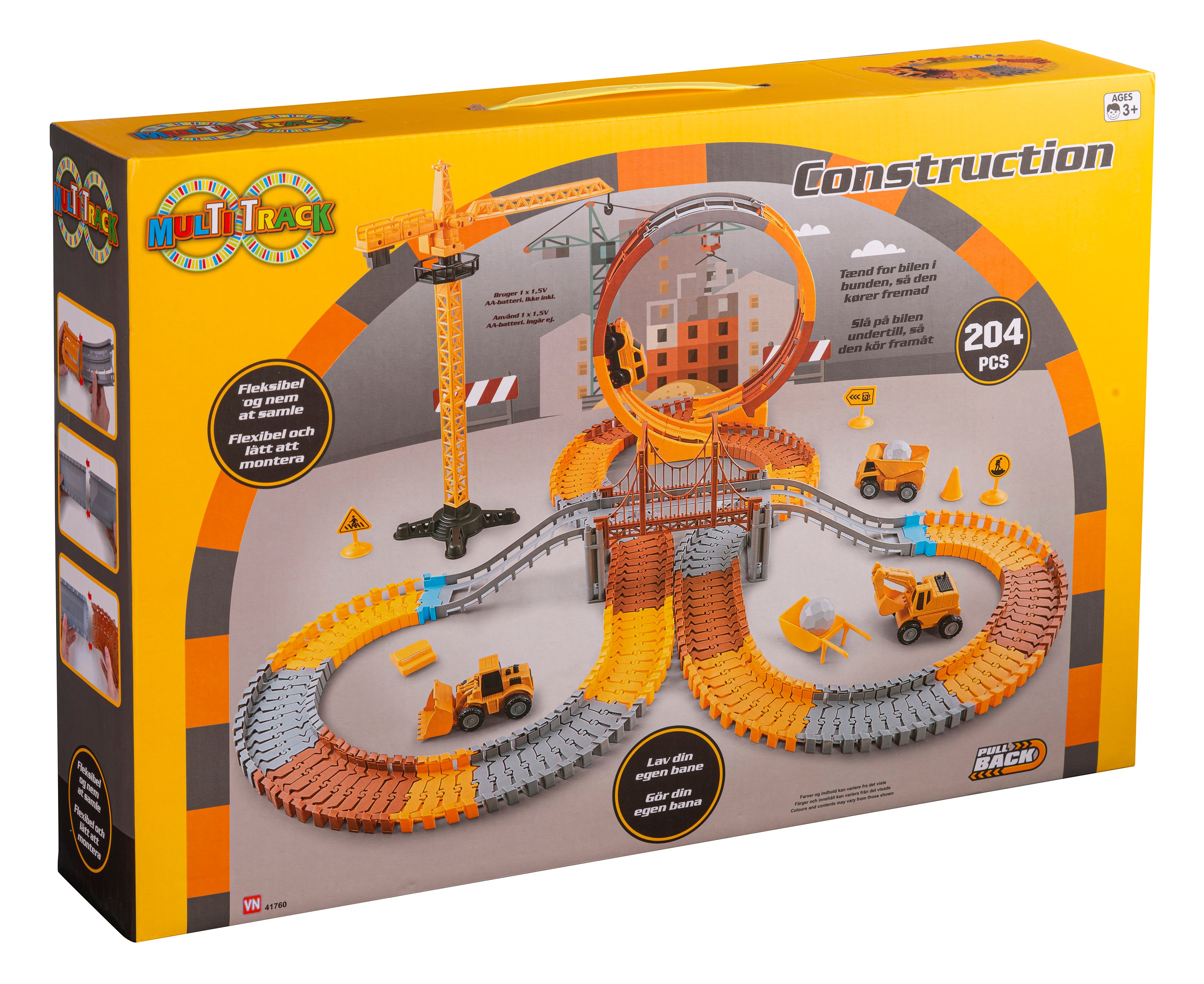 Multi Track - Construction Track Set, 204 Pieces (41760)