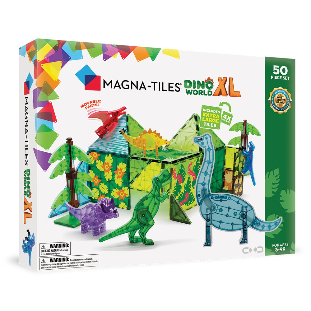 MAGNA-TILES - Dino World XL 50 Piece Set (90228)