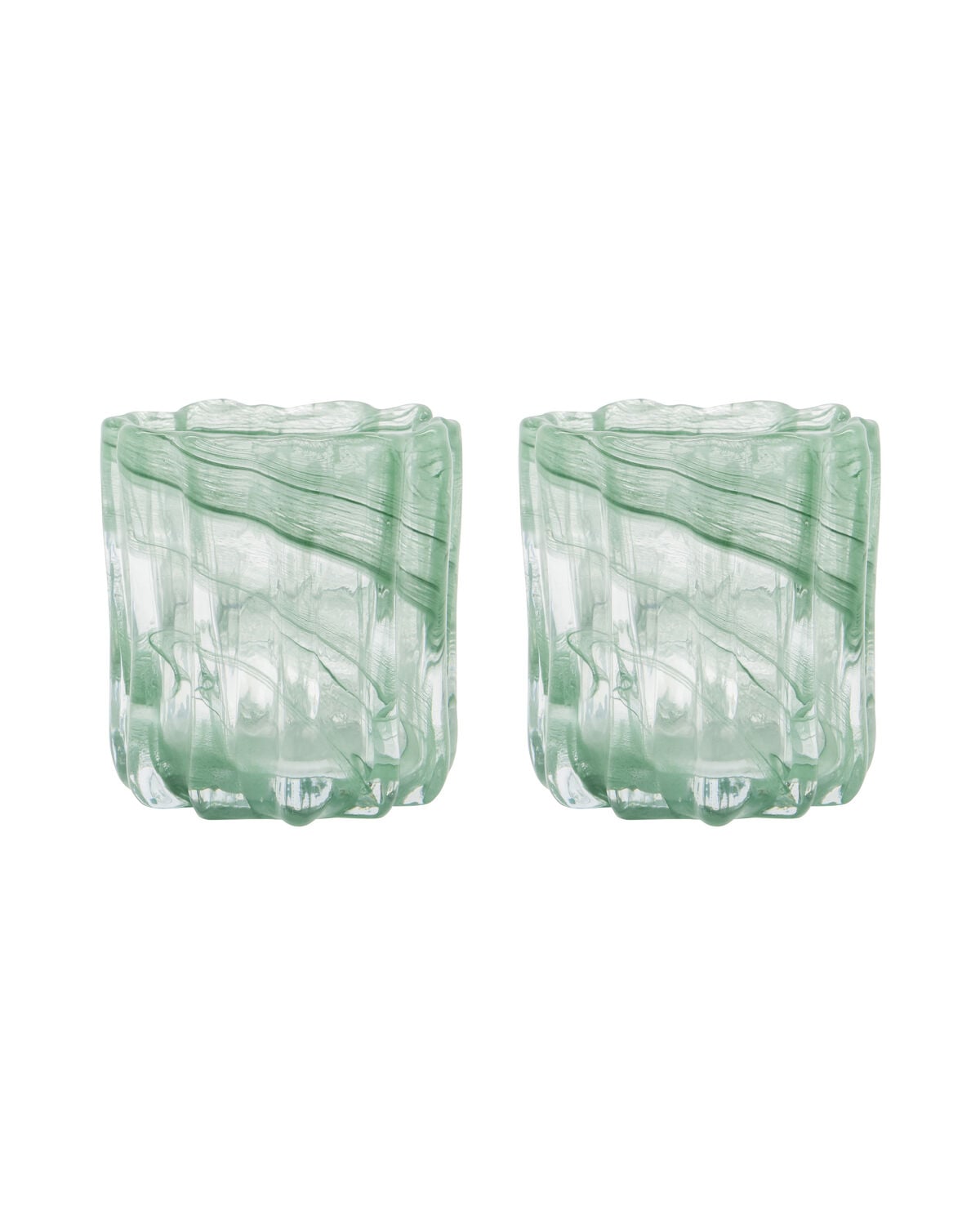 House Doctor - Tealight Holder HDCurl - Green - Dusty Green