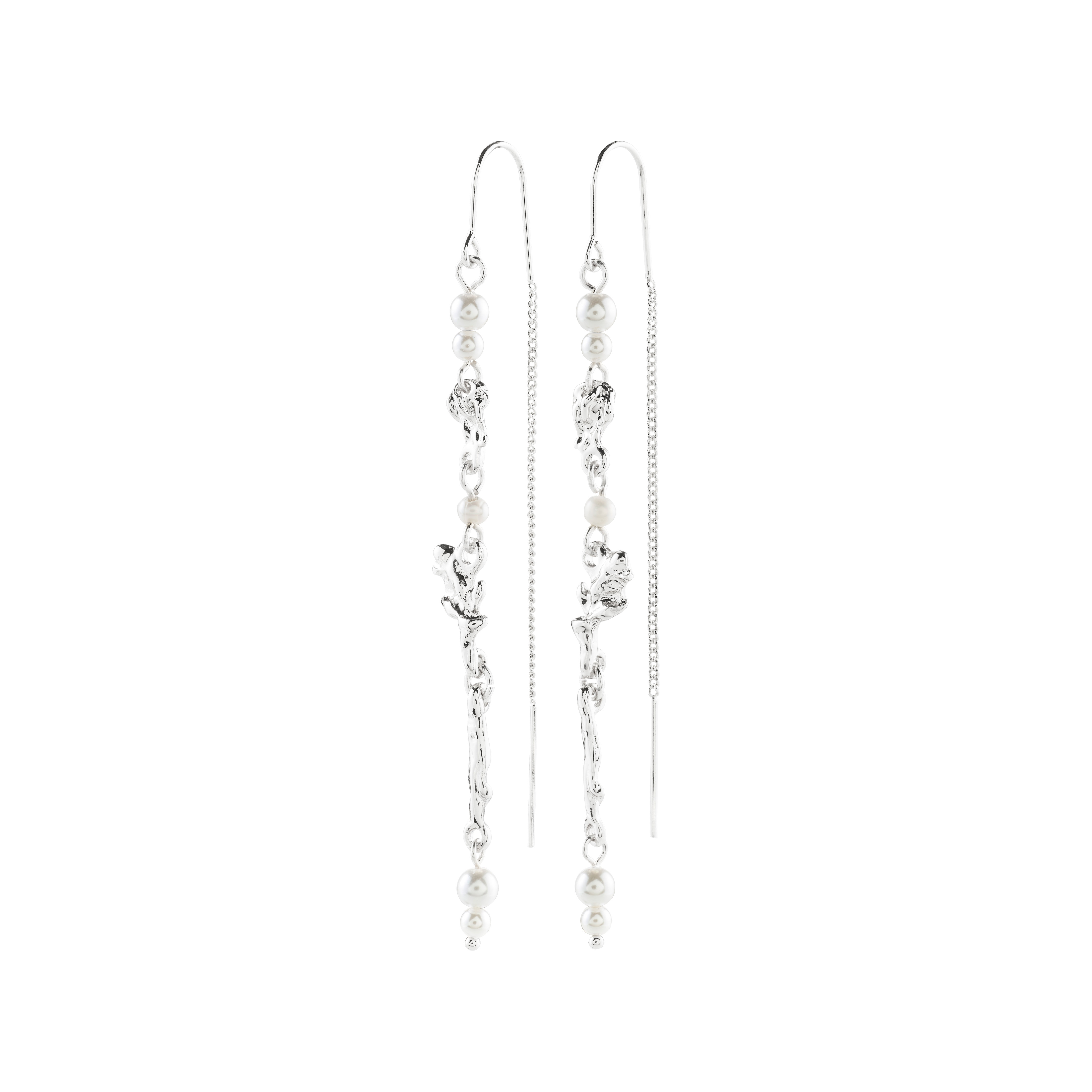 PILGRIM - SLOAN Chain Earrings - Silver Plated - 83 mm