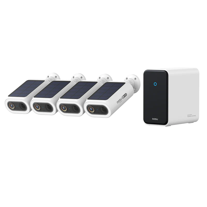 aosu 4K SolarCam P1 Max mit aosuCortex System 4-Kamera-Kit