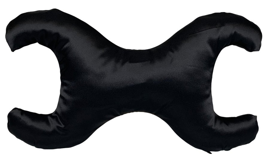 Save My Face - La Petite Small Pillow w. 100% Silk Cover Black