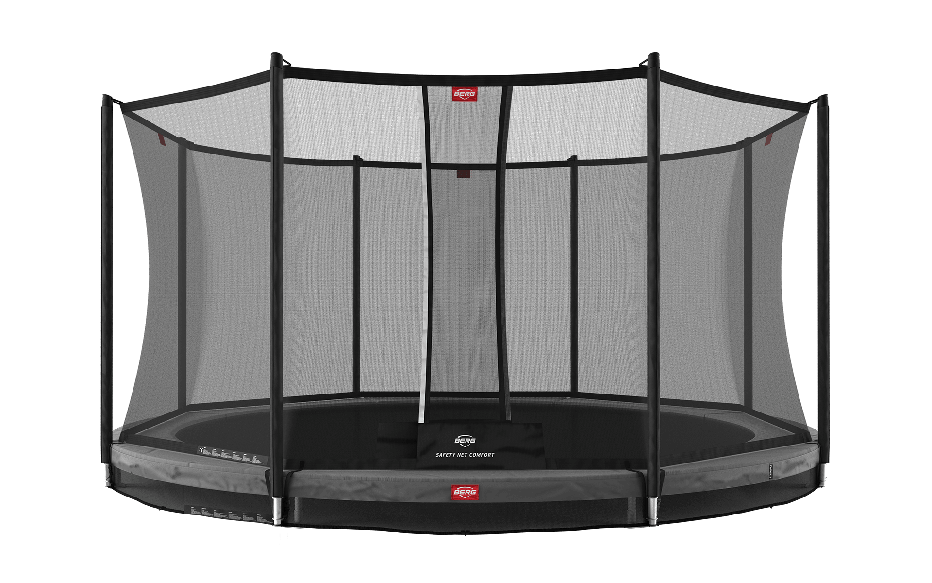 BERG - InGround Favorit 430 Trampoline + Comfort Safety Net - Grey (35.14.92.01)
